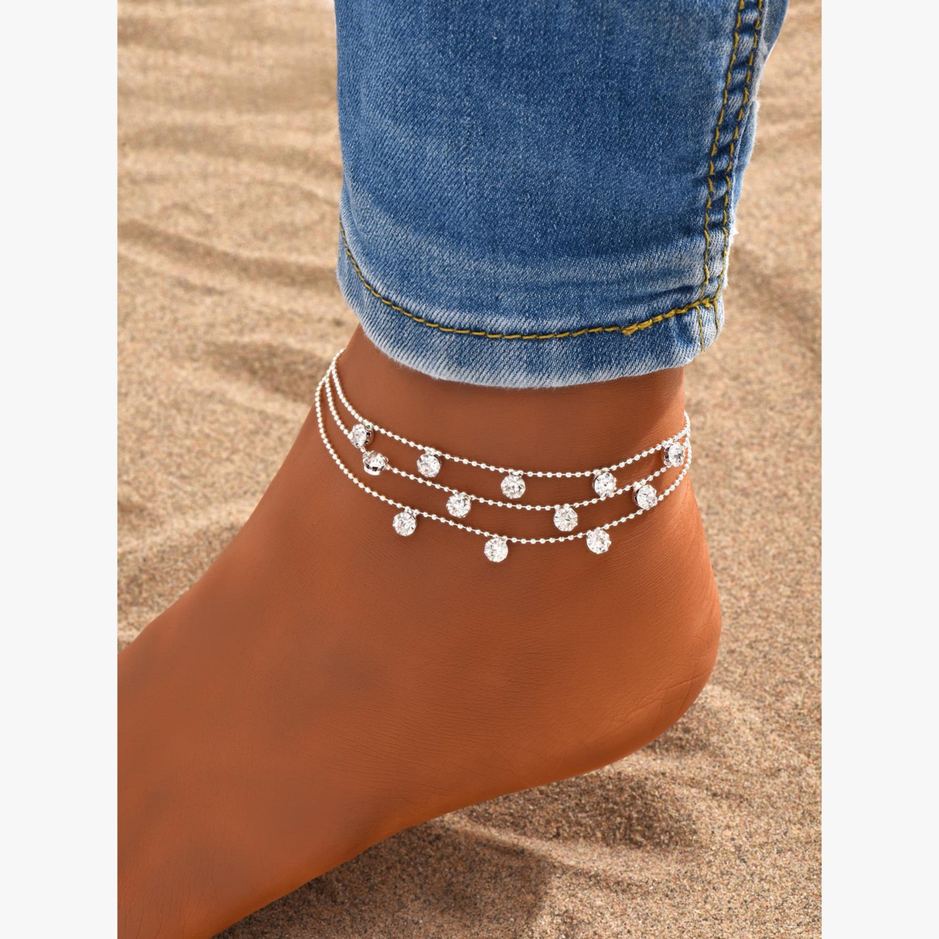 خلخال مزين بطبقات-women-watchesandjewellery-jewellery-anklets-image-2