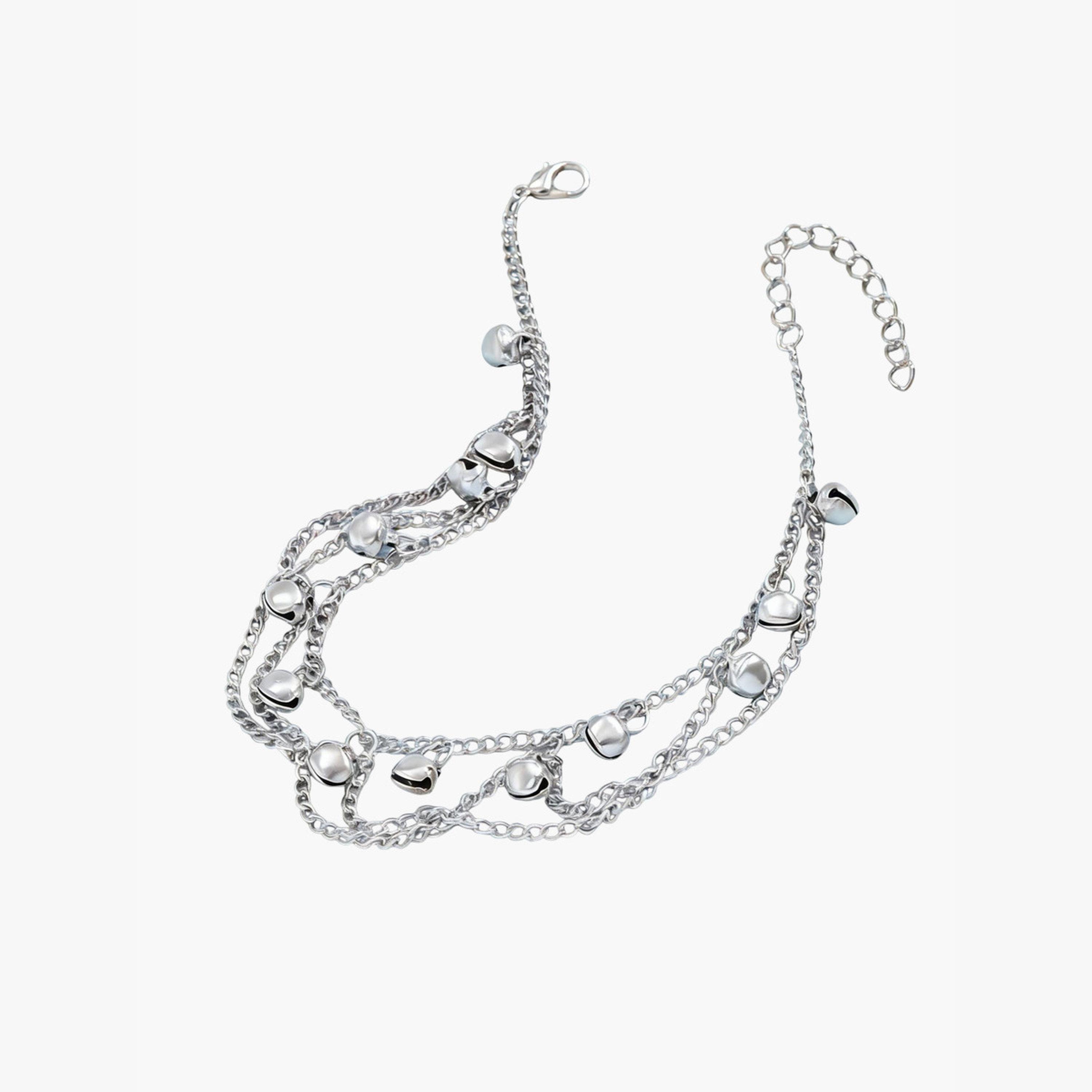 Take Two Layered Anklet with Tassel Bells-women-watchesandjewellery-jewellery-anklets-image-1