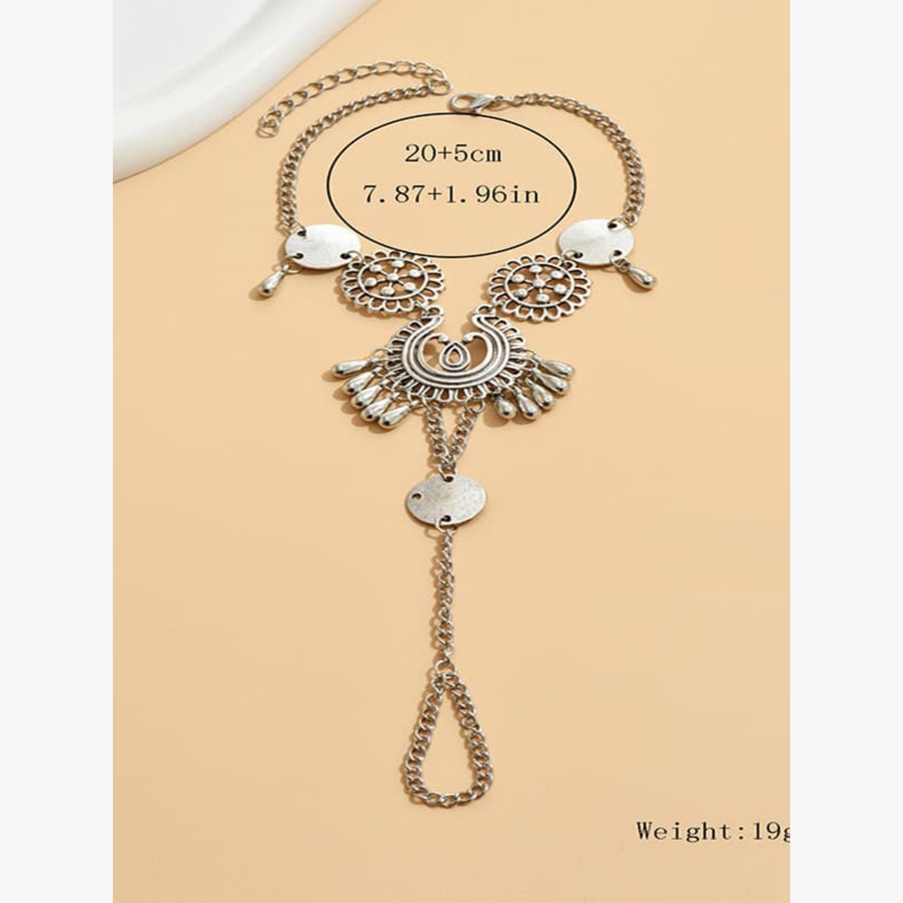 Take Two Silver Boho Barefoot Sandal Anklet Ring-women-watchesandjewellery-jewellery-anklets-image-3