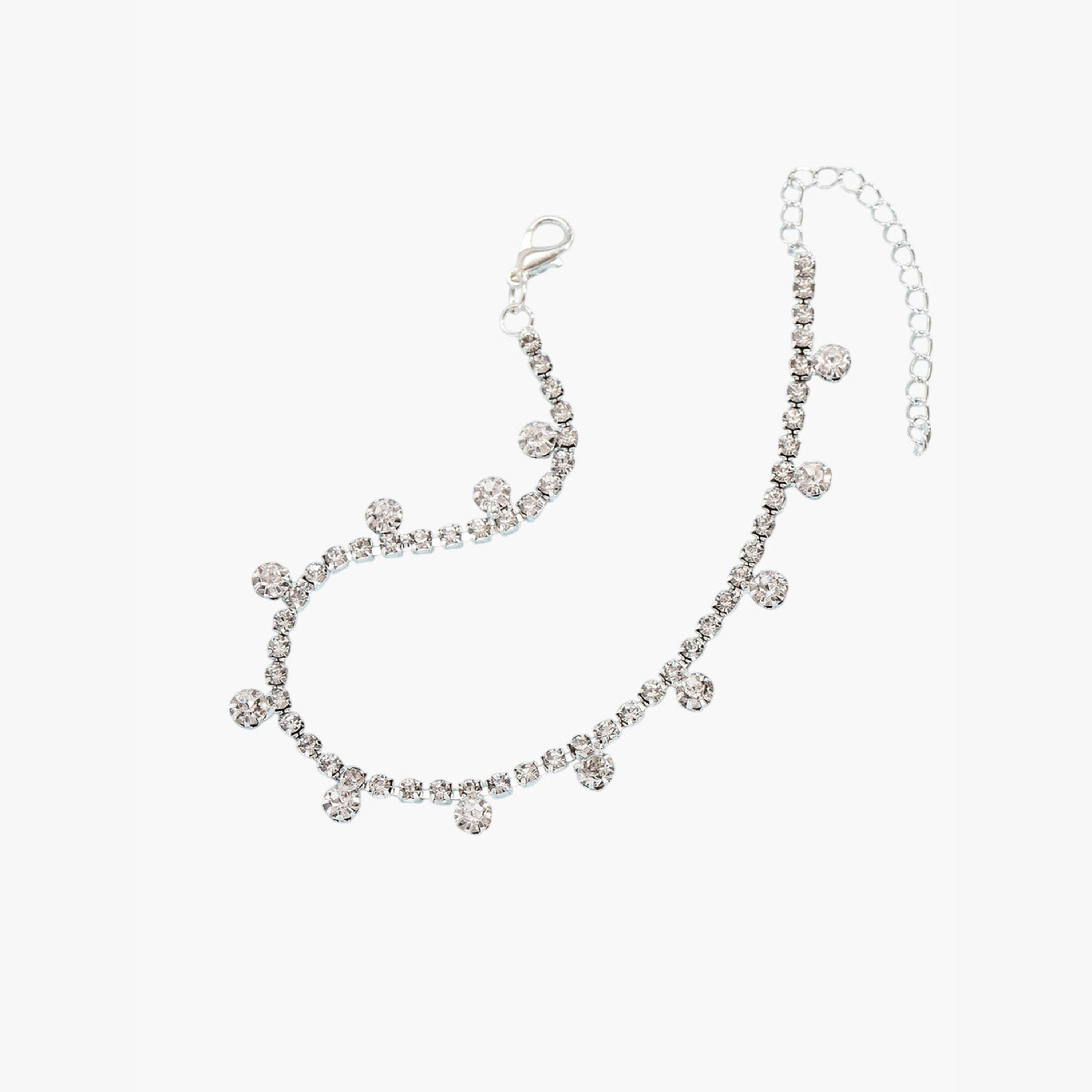 Take Two Embellished Crystal Anklet-women-watchesandjewellery-jewellery-anklets-image-1