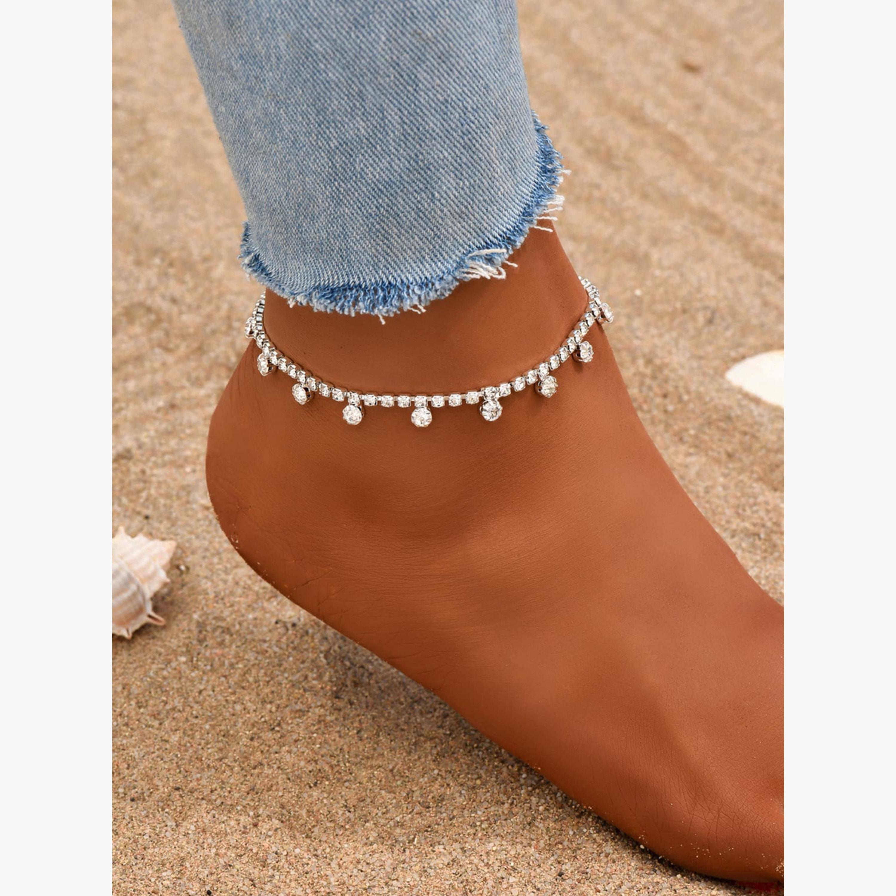 Take Two Embellished Crystal Anklet-women-watchesandjewellery-jewellery-anklets-image-2