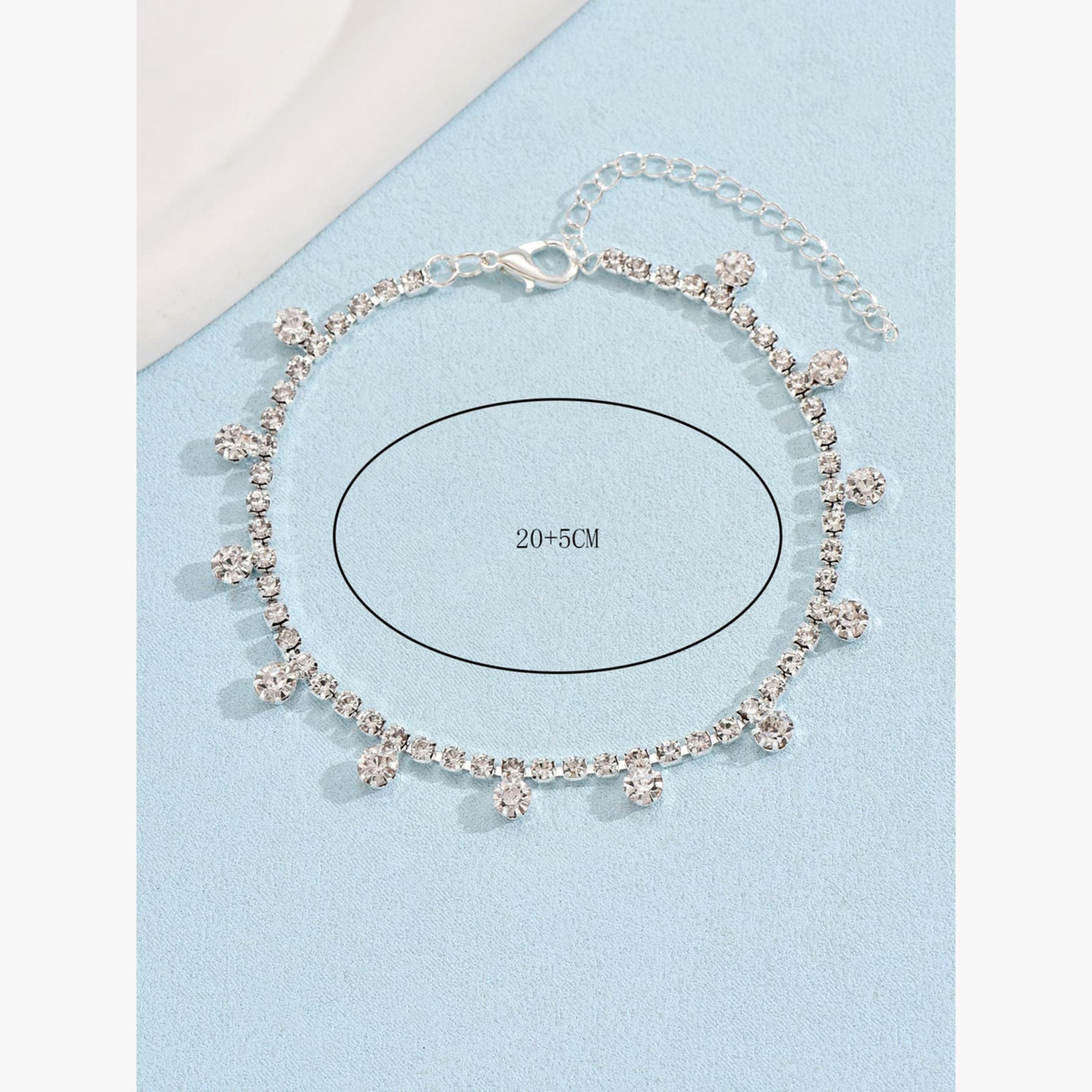 Take Two Embellished Crystal Anklet-women-watchesandjewellery-jewellery-anklets-image-3