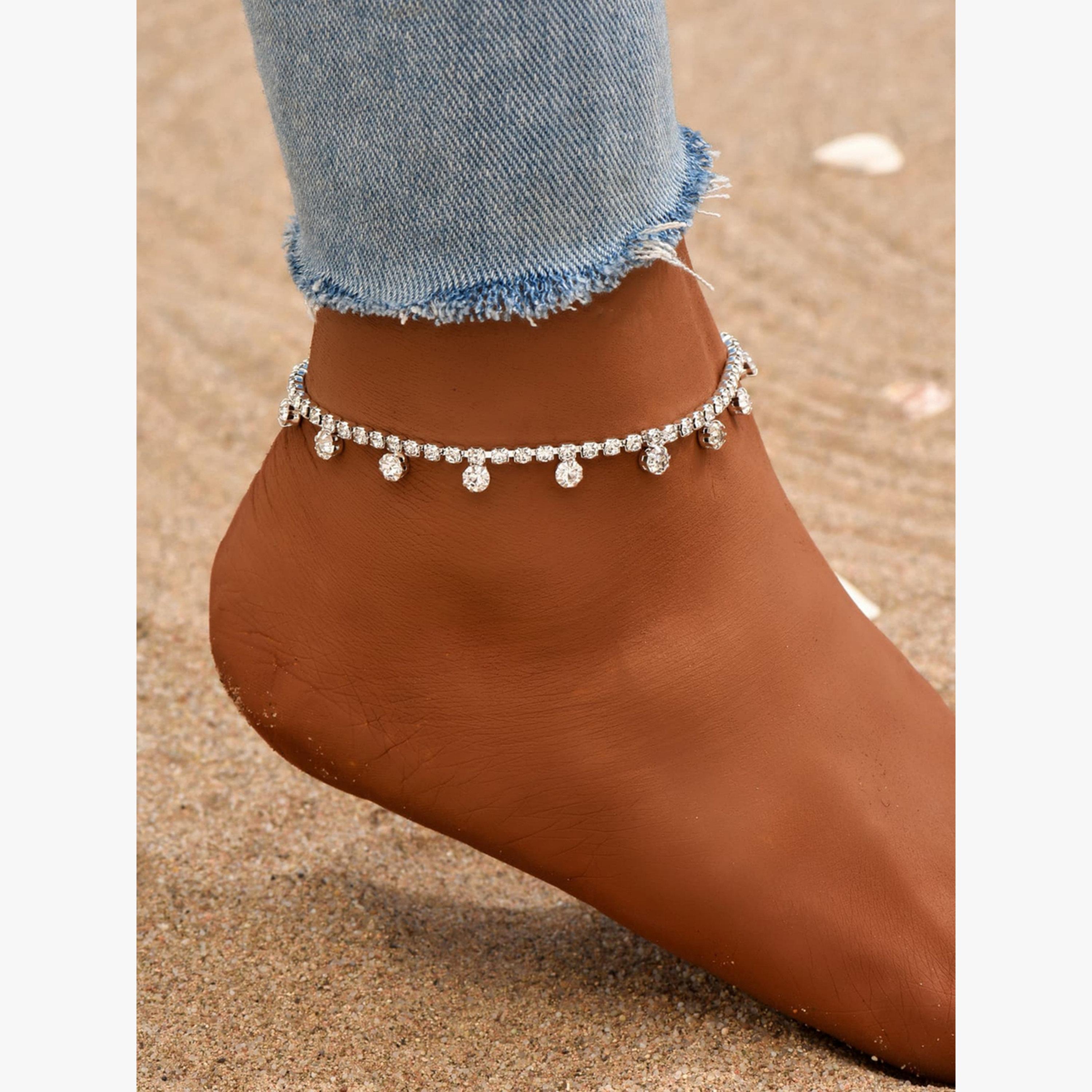 Take Two Embellished Crystal Anklet-women-watchesandjewellery-jewellery-anklets-image-4