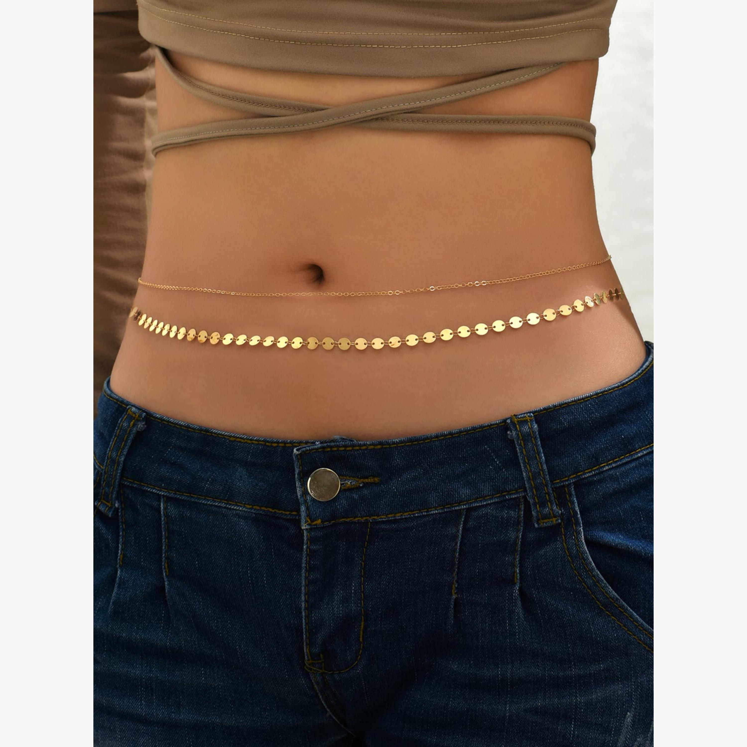 سلسلة خصر بدلايات دائرية وسلسلة مزدوجة-women-watchesandjewellery-jewellery-necklacesandpendants-image-2