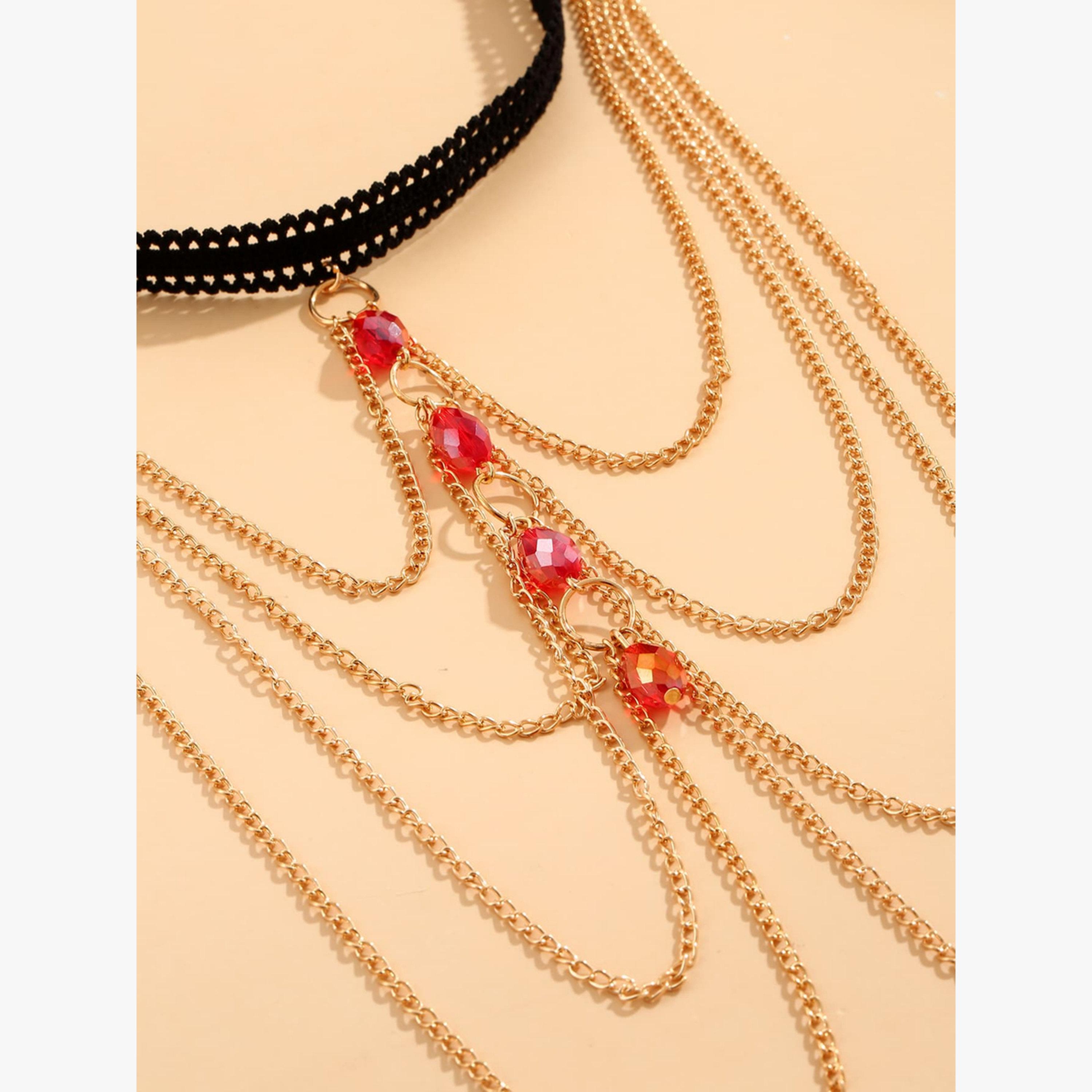 Take Two Layered Thigh Chain with Rhinestone Pendants-women-clothing-lingerie-lingerieaccessories-image-3