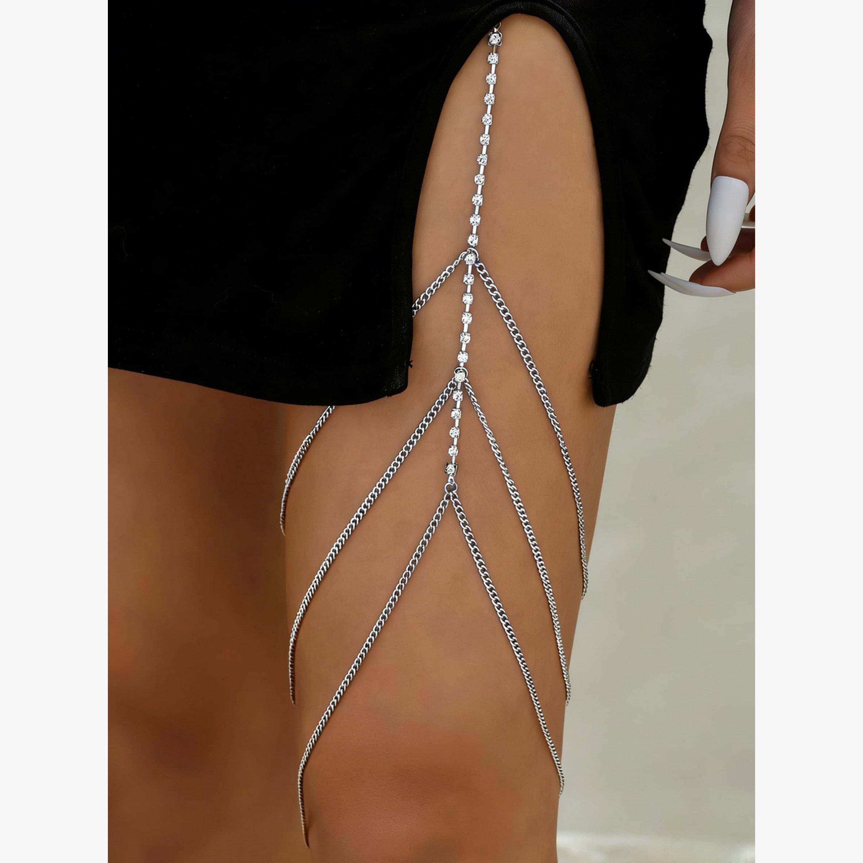 Take Two Layered Embellished Thigh Chain-women-clothing-lingerie-lingerieaccessories-image-2