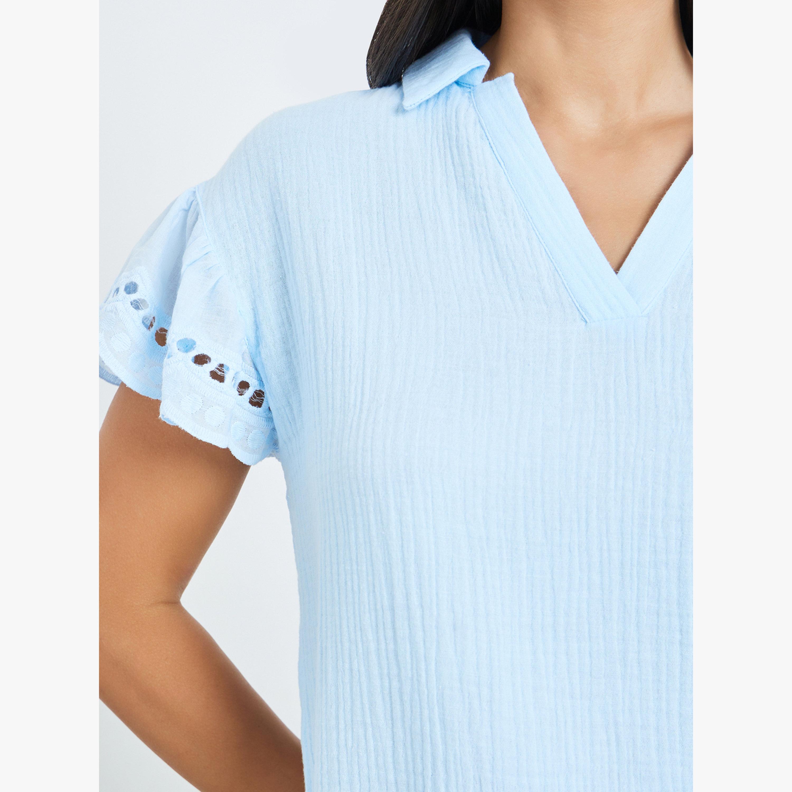 بلوزة بأكمام كشكش-women-clothing-shirtsandblouses-blouses-image-5