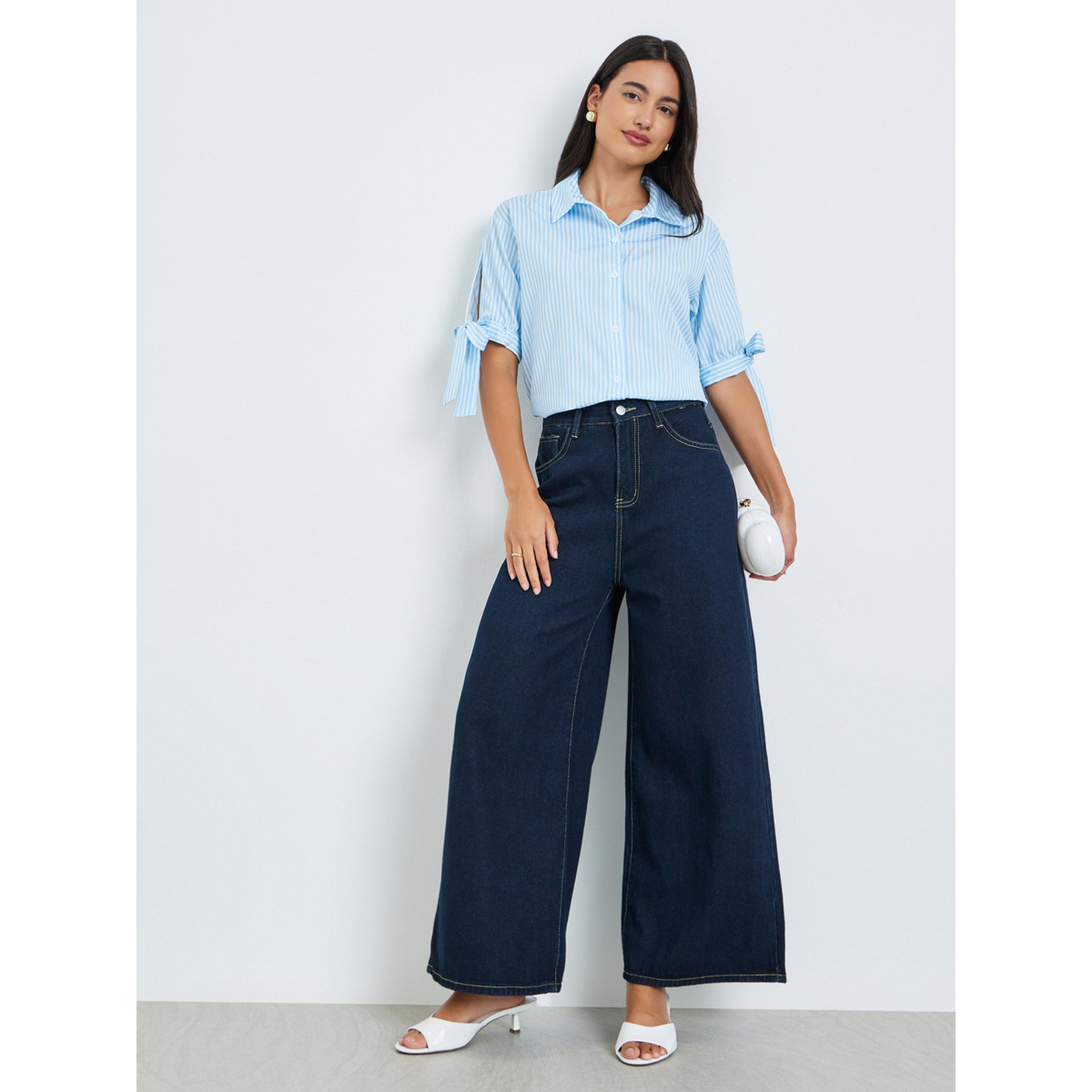 Styli Knot-Knot Casual Oversized Shirt-women-clothing-shirtsandblouses-shirts-image-2