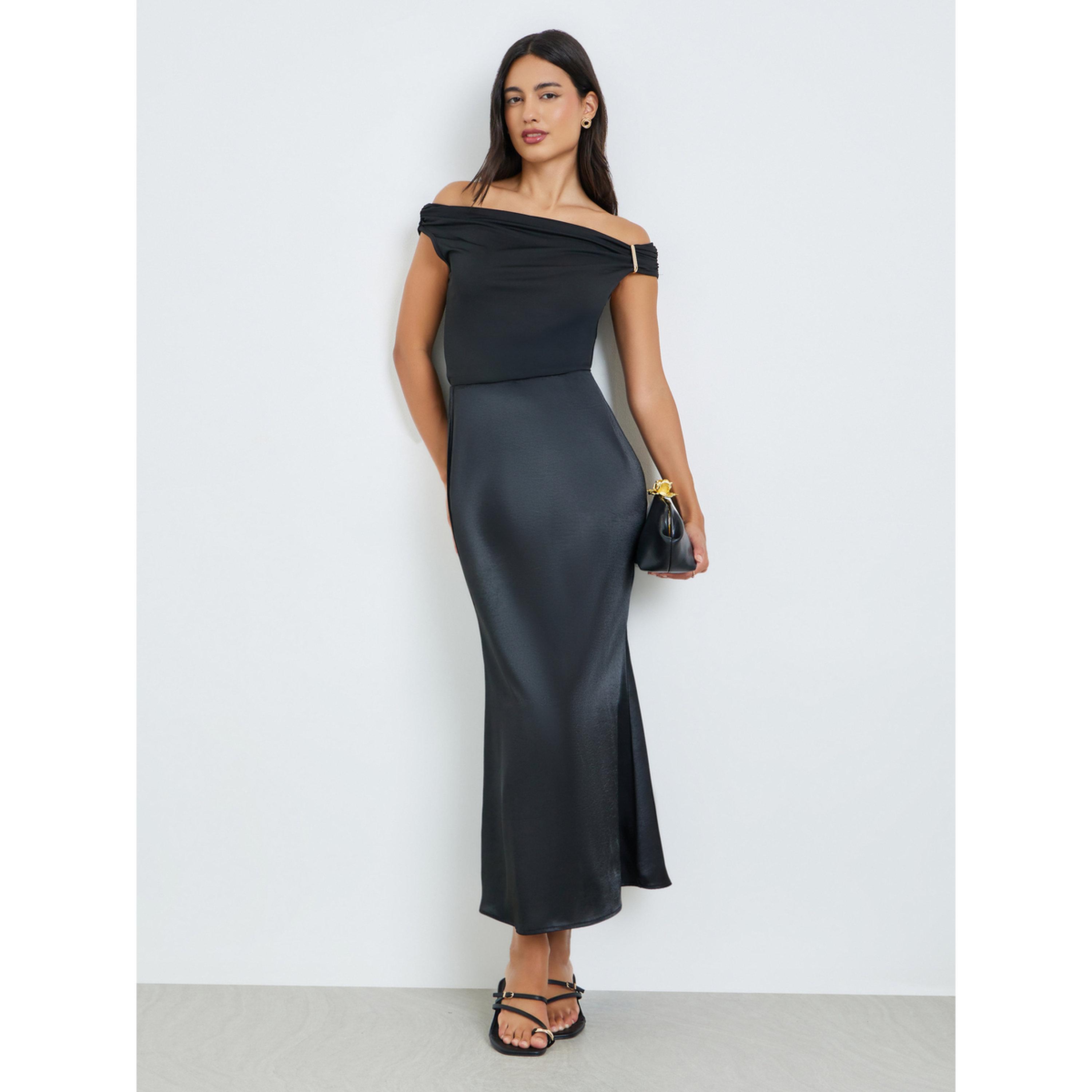 Styli Black Metallic Embellished Off-Shoulder Top-women-clothing-shirtsandblouses-blouses-image-2