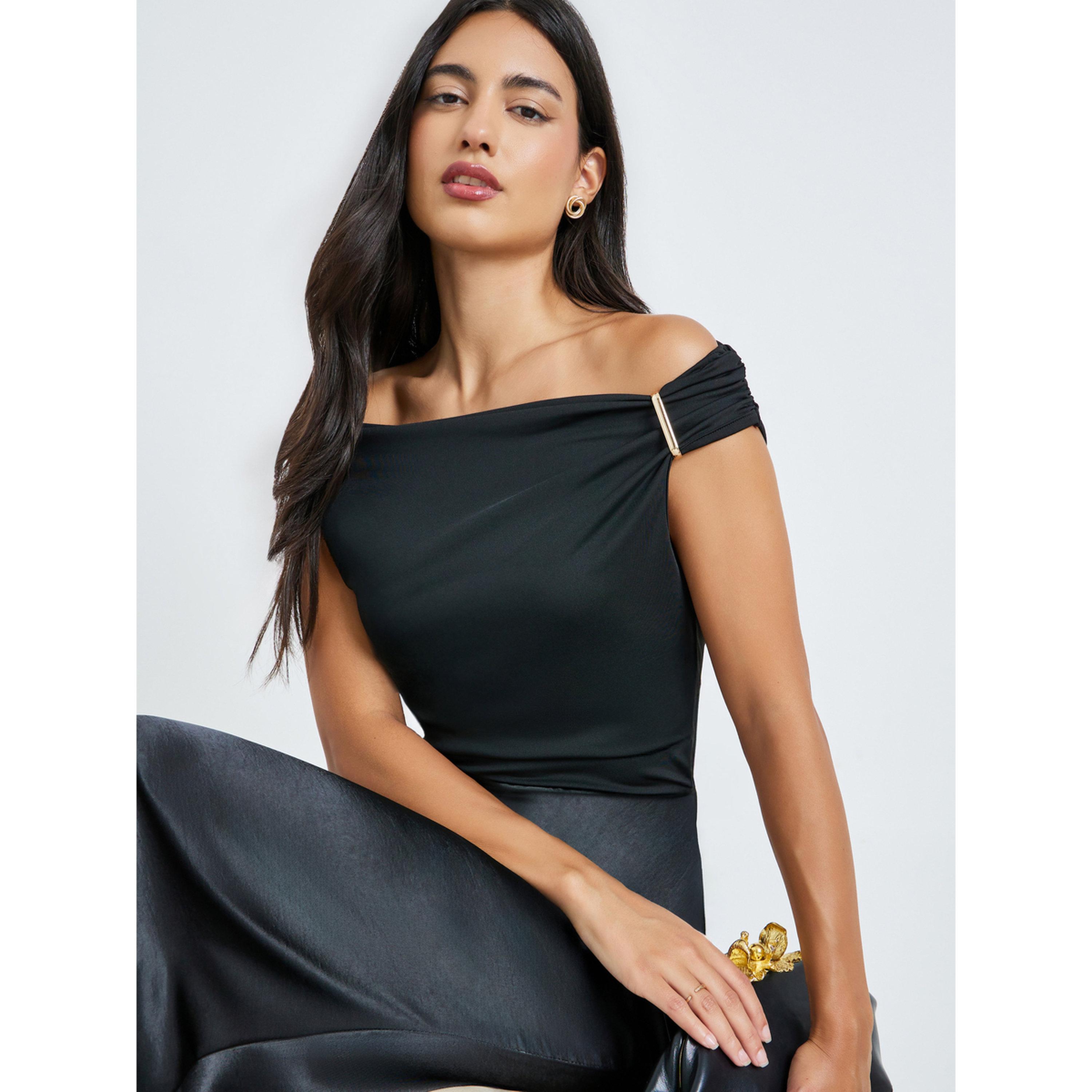 بلوزة بأكتاف مكشوفة ومنمقة بلمسة ميتاليك-women-clothing-shirtsandblouses-blouses-image-3