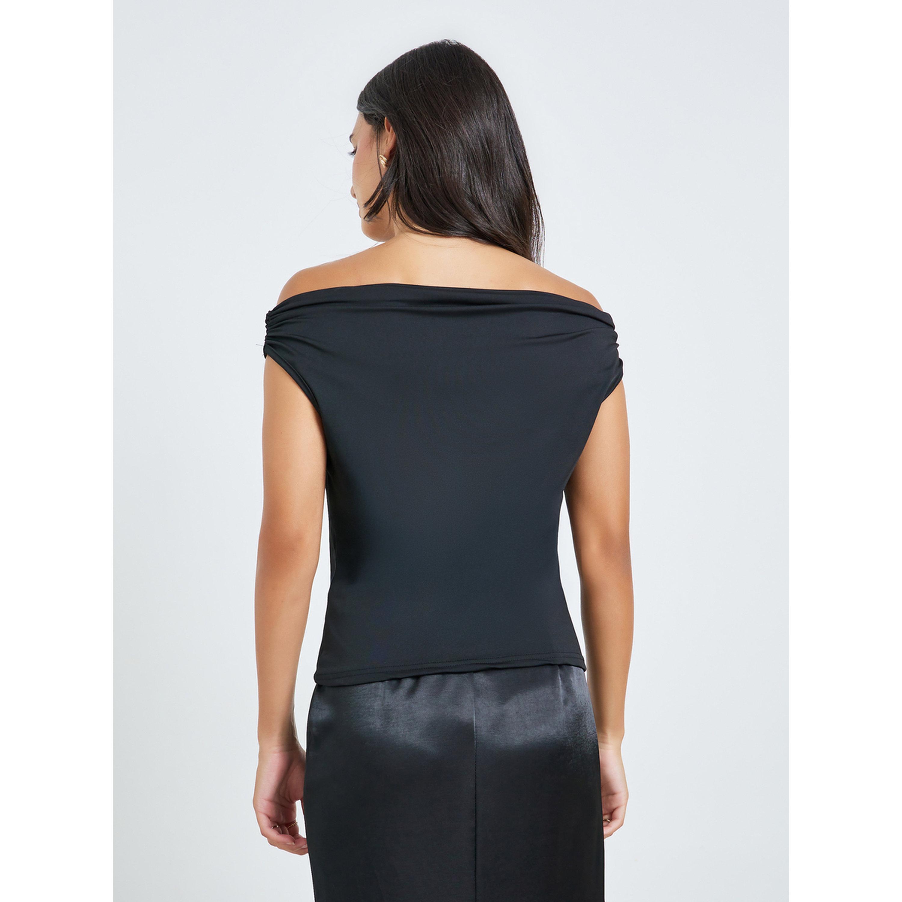 Styli Black Metallic Embellished Off-Shoulder Top-women-clothing-shirtsandblouses-blouses-image-4