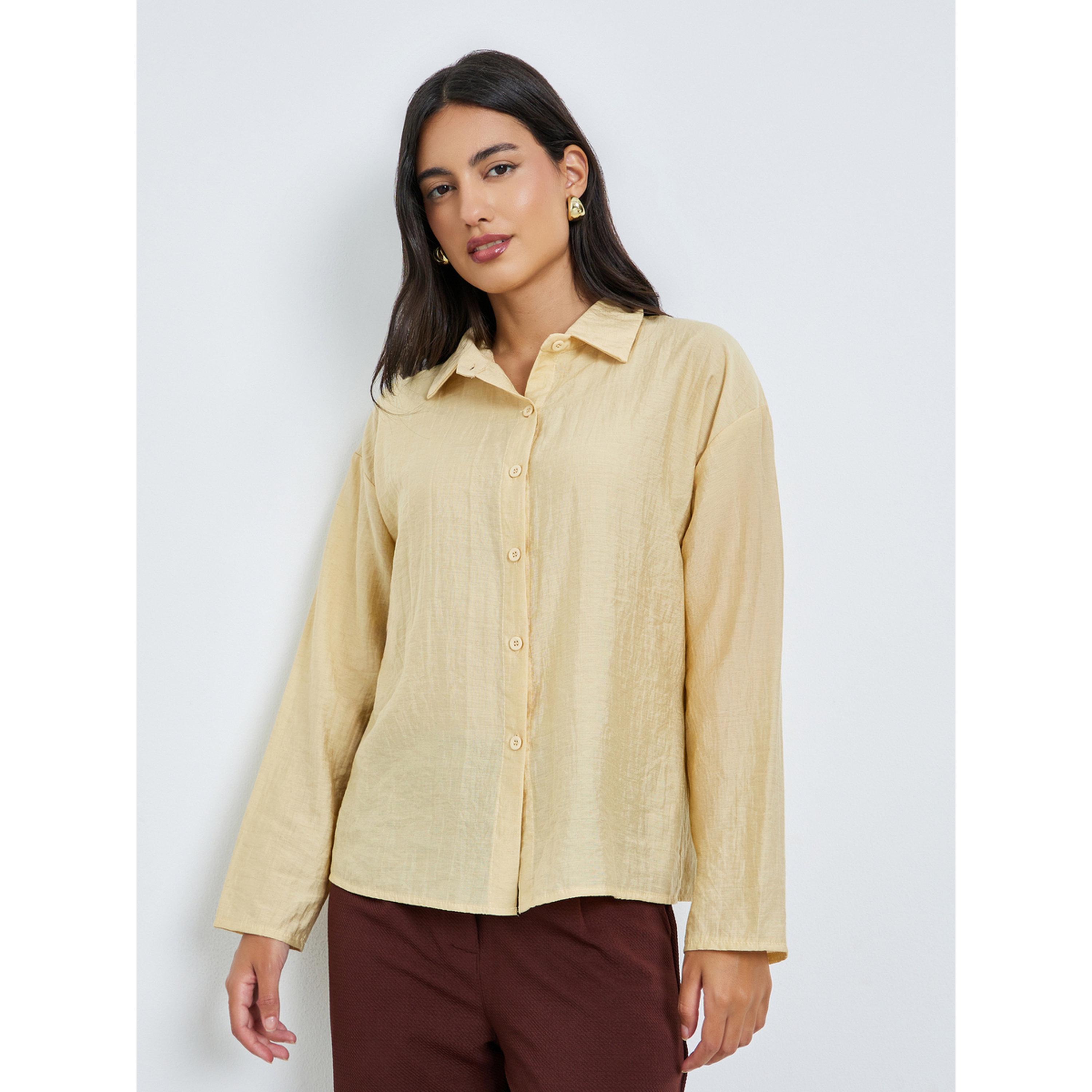 بلوزة بقصة واسعة بأكمام طويلة-women-clothing-shirtsandblouses-shirts-image-1