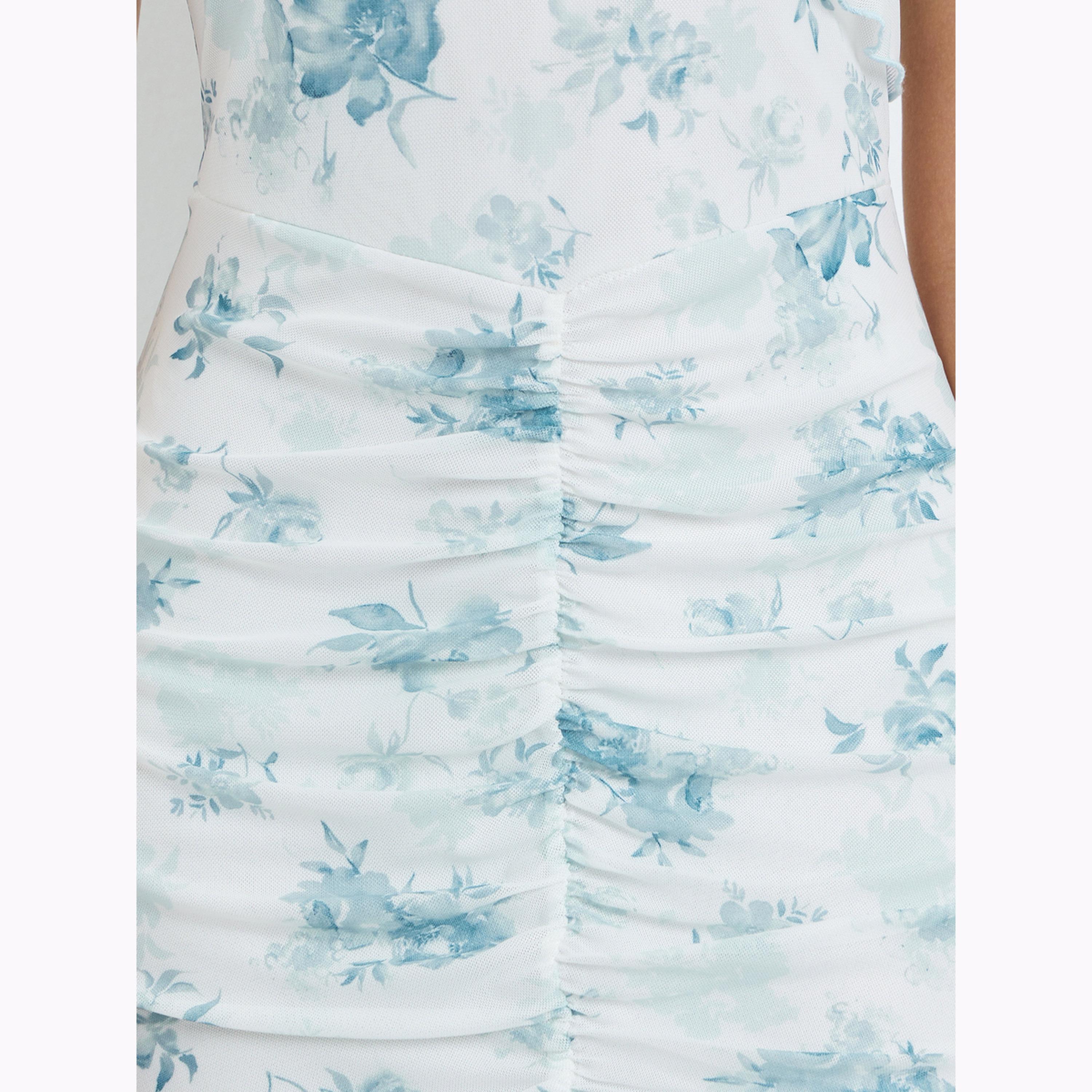 Styli White Floral Mesh Gathered Maxi Dress-women-clothing-dresses-image-5