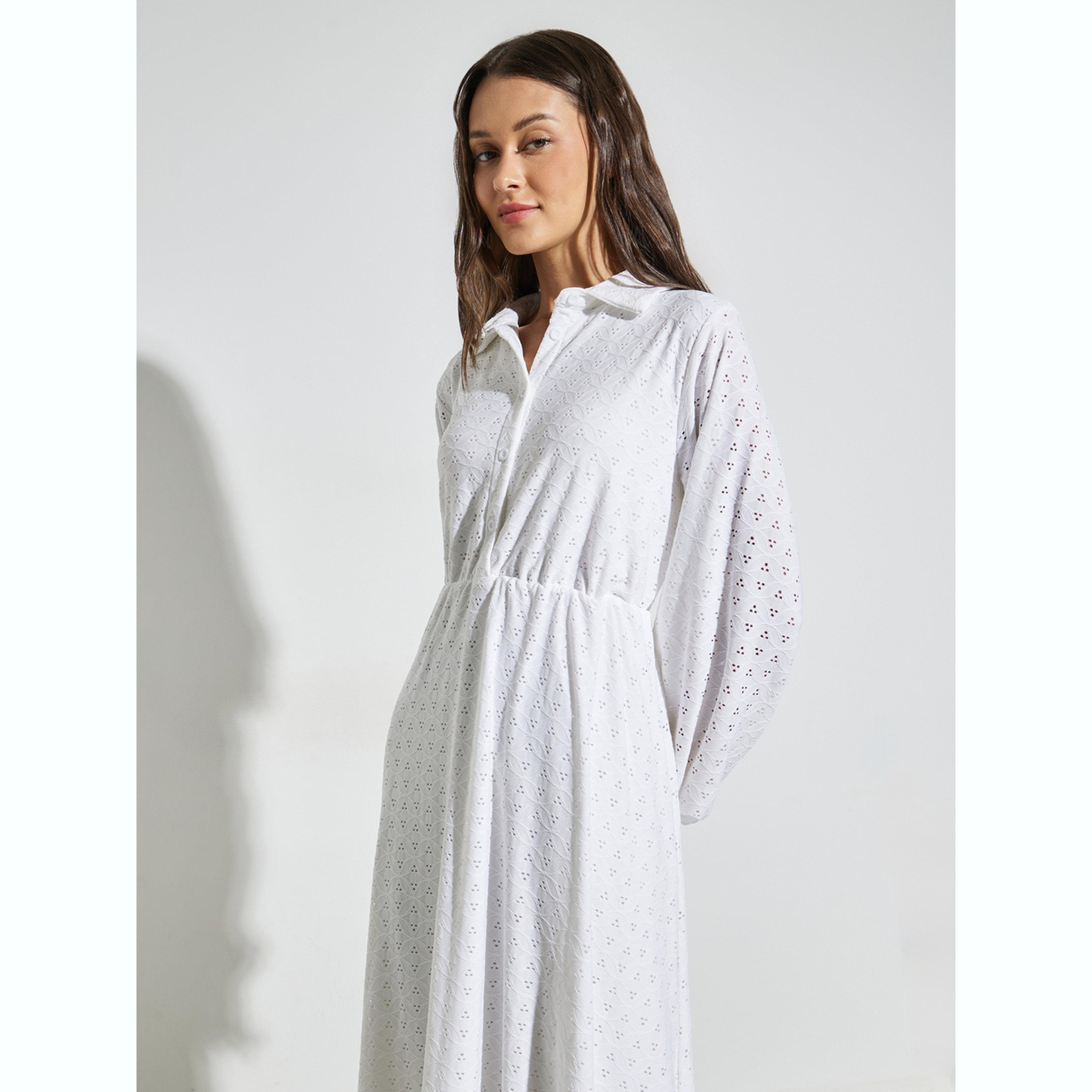 فستان قميص طويل بتفاصيل مفرغة-women-clothing-dresses-image-3