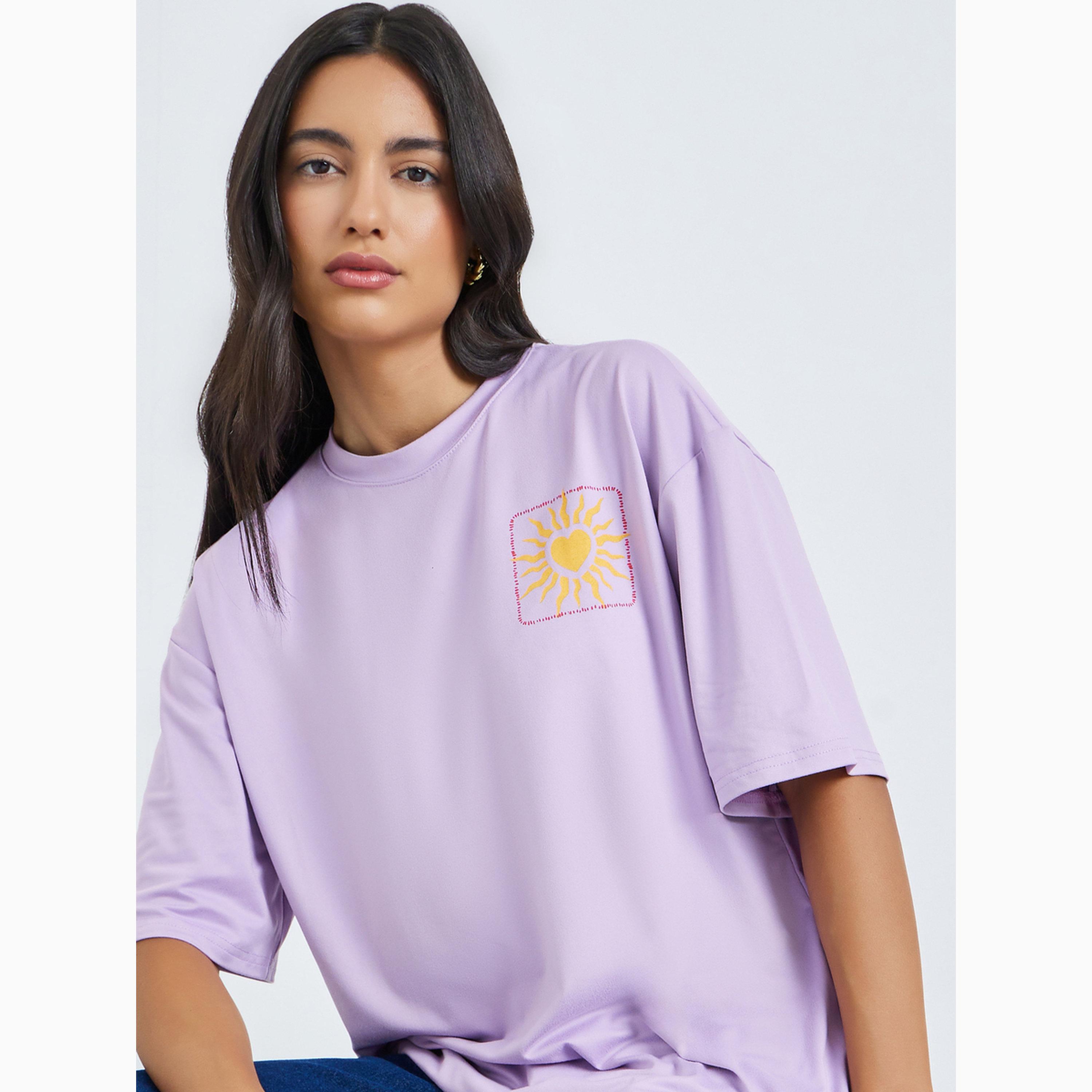 Styli Purple Oversized Short Sleeves T-Shirt-women-clothing-tshirts-image-3