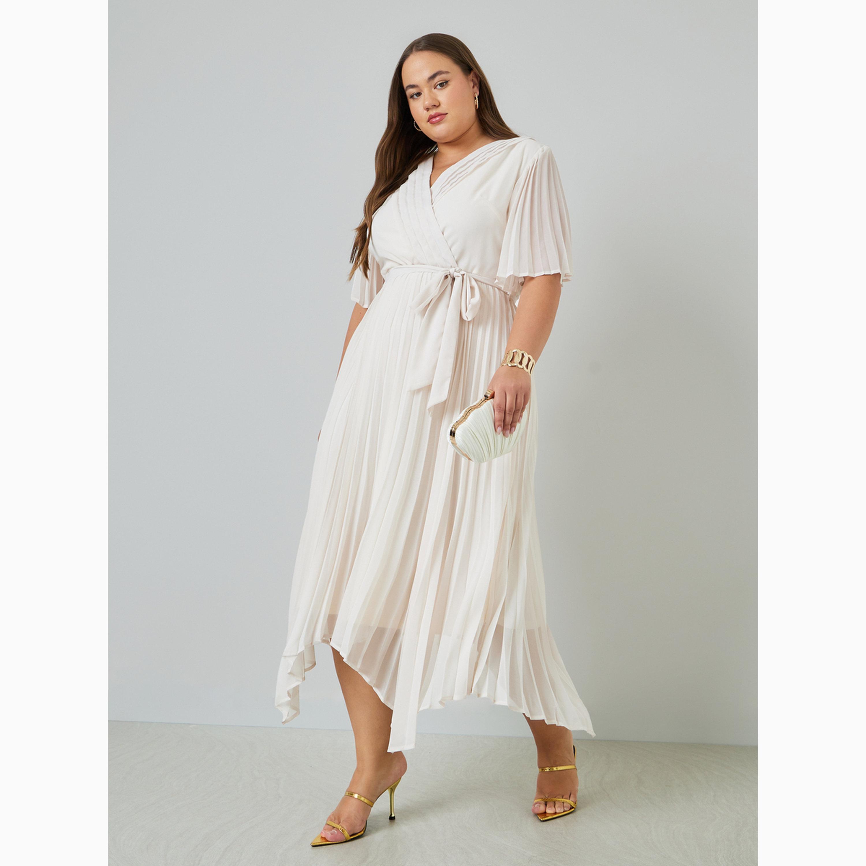 Styli Plus Size Asymmetric Hem Pleated Midi Dress-women-clothing-dresses-image-3