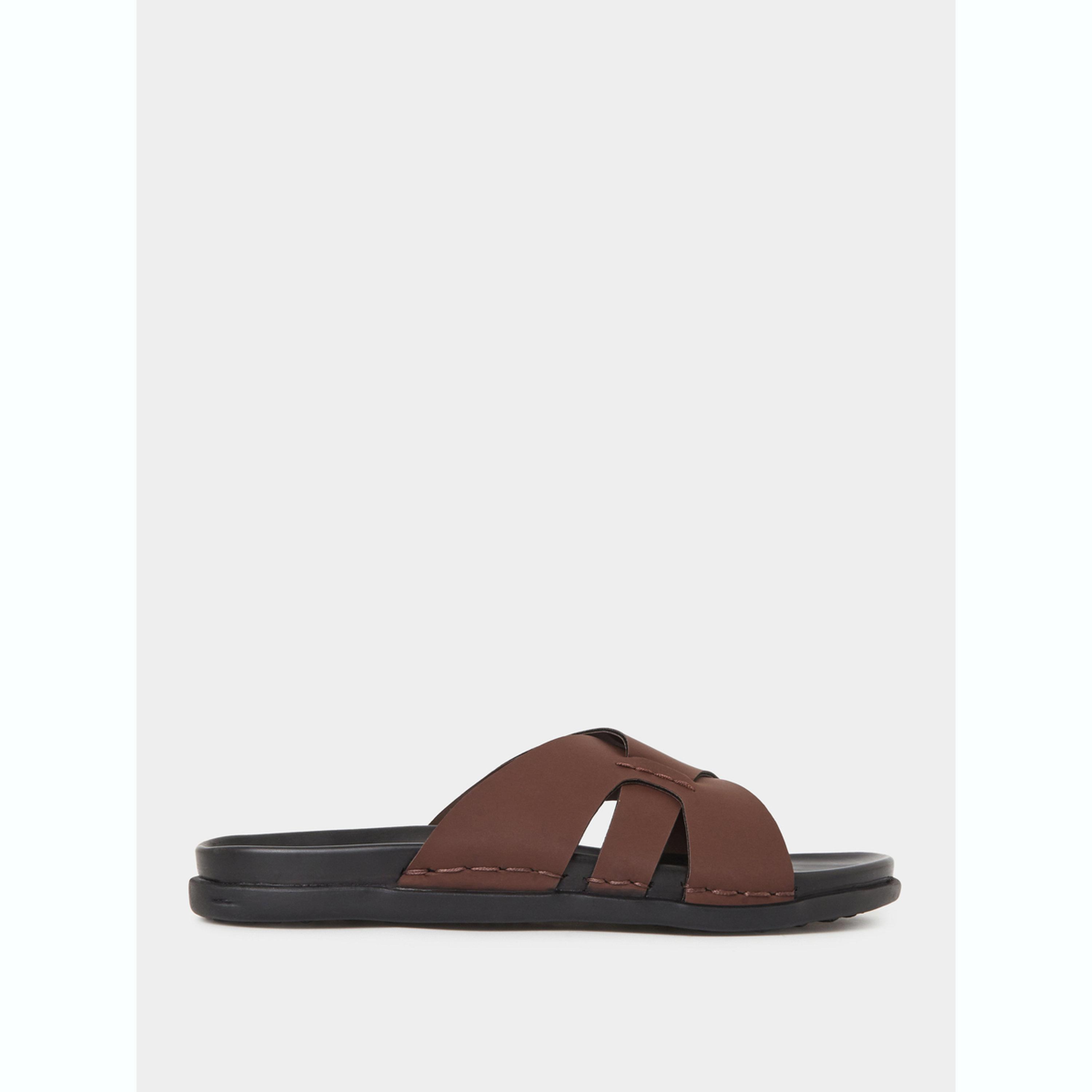 Styli Men Solid Cross-Strap Sandals-men-shoes-sandals-image-2