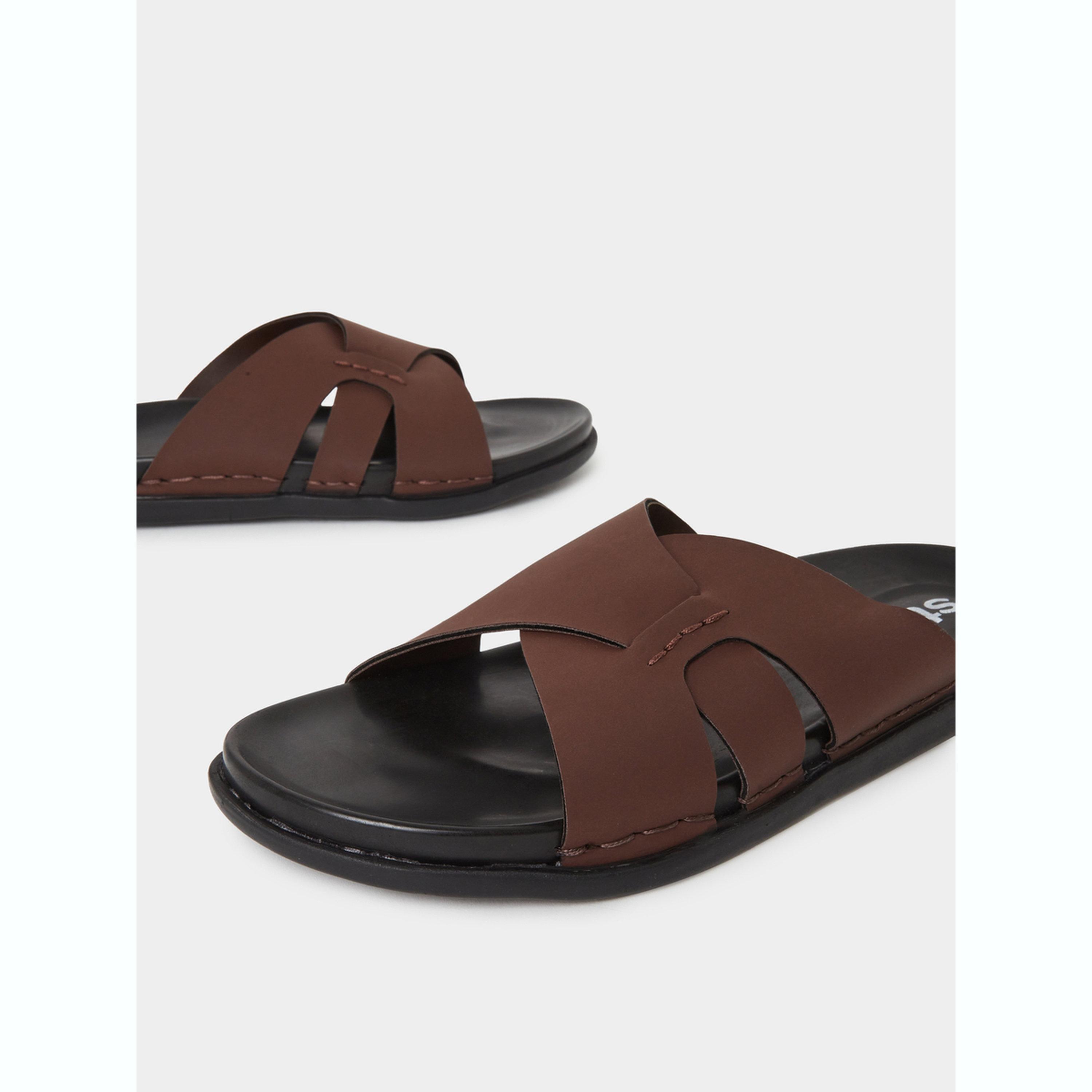 Styli Men Solid Cross-Strap Sandals-men-shoes-sandals-image-4