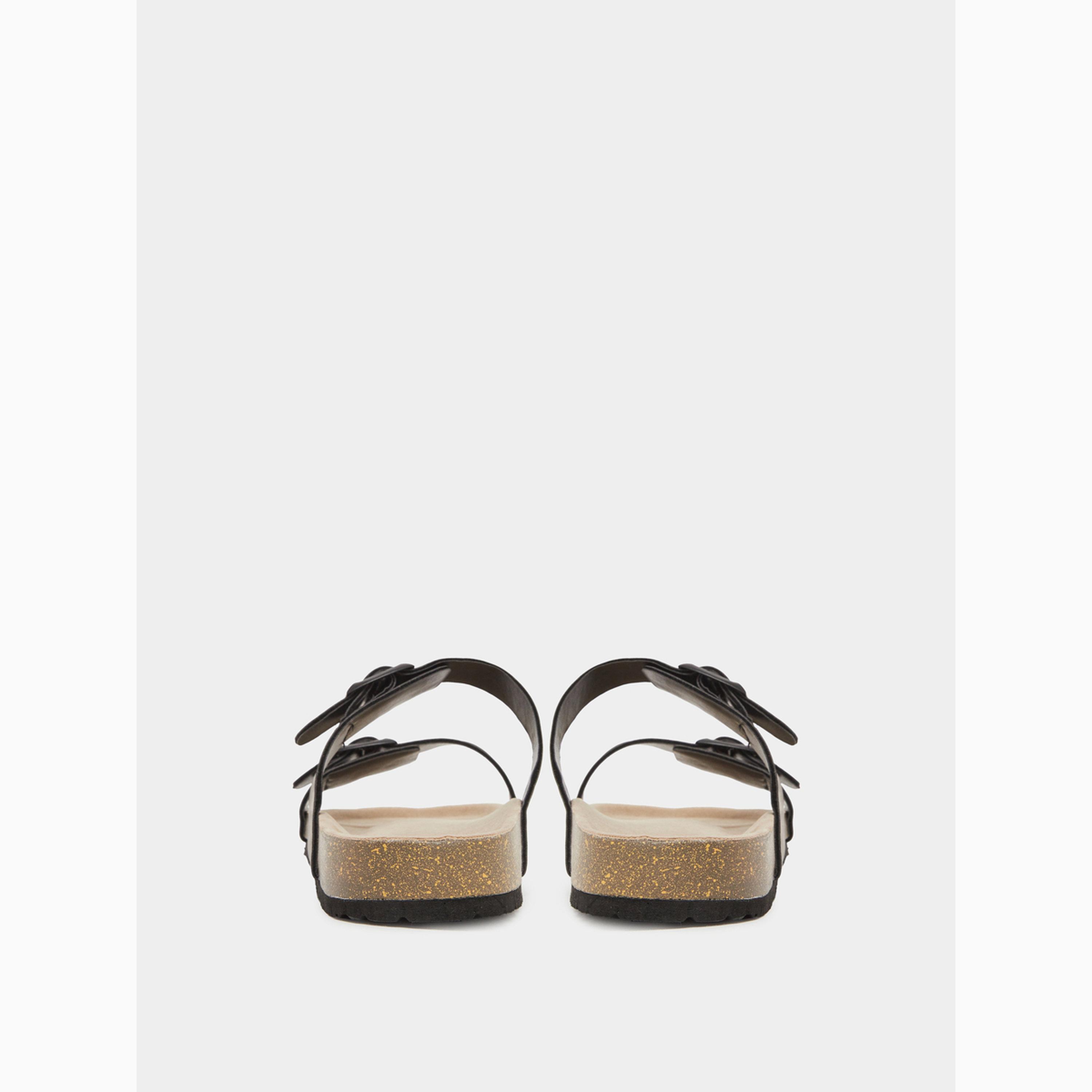 Styli Men Black Double-Strap Sandals-men-shoes-sandals-image-5
