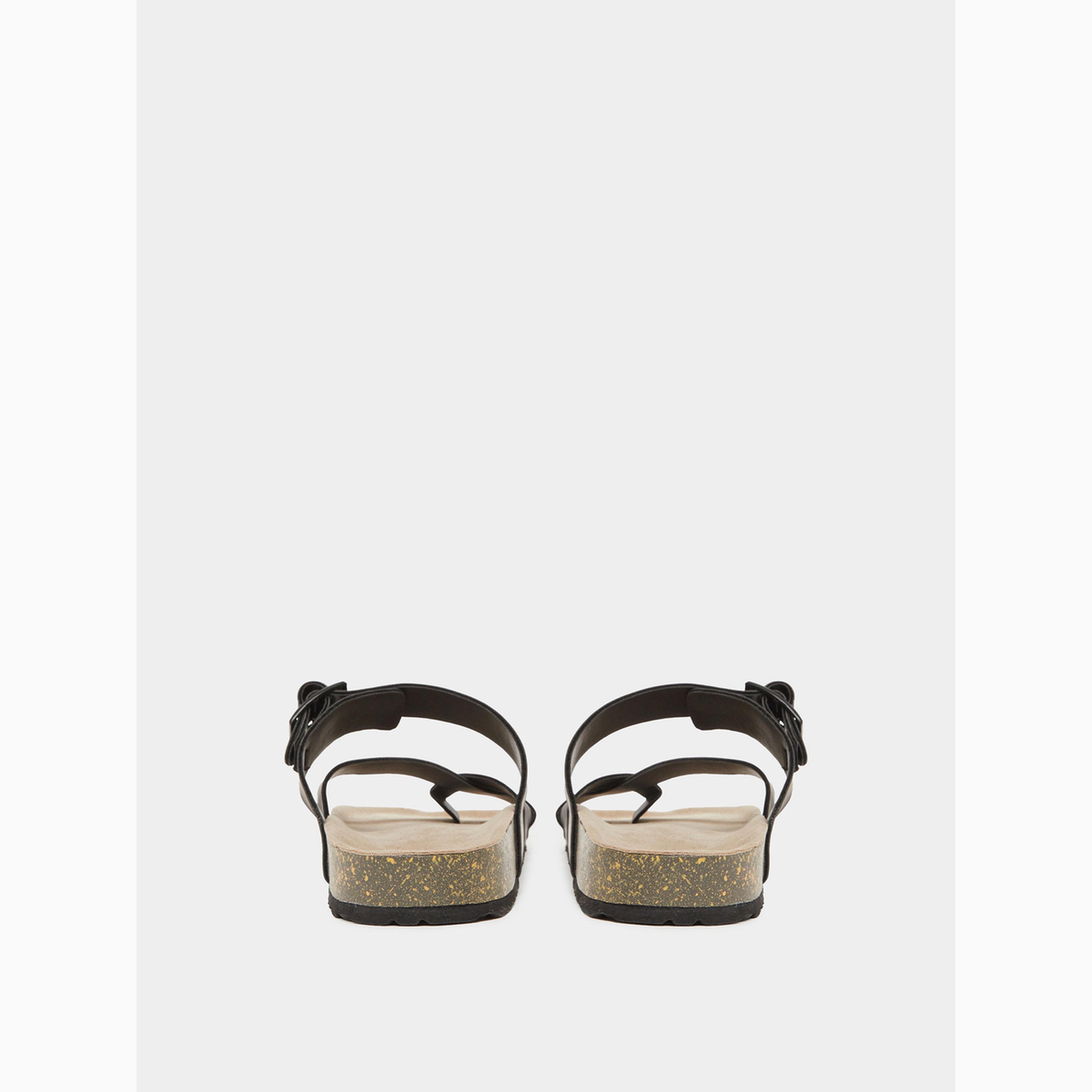 Styli Men Black Adjustable Strap Sandals-men-shoes-sandals-image-5