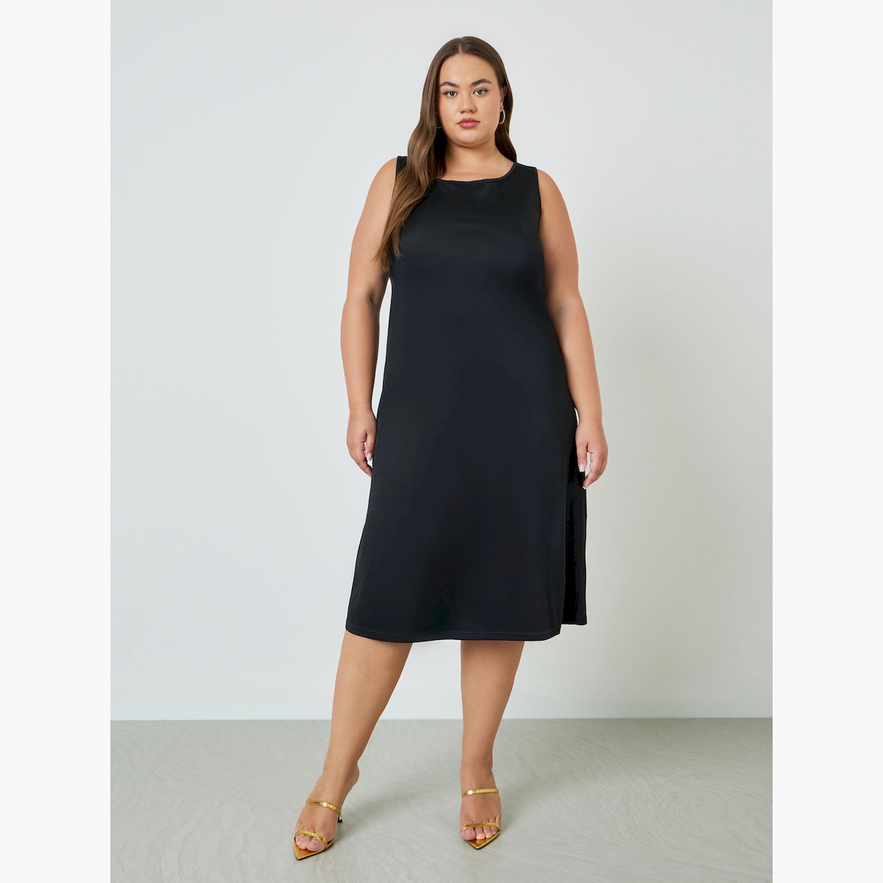 فستان طويل بمقاس كبير وطبقة علوية مع بلوزة كامي-women-clothing-dresses-image-2