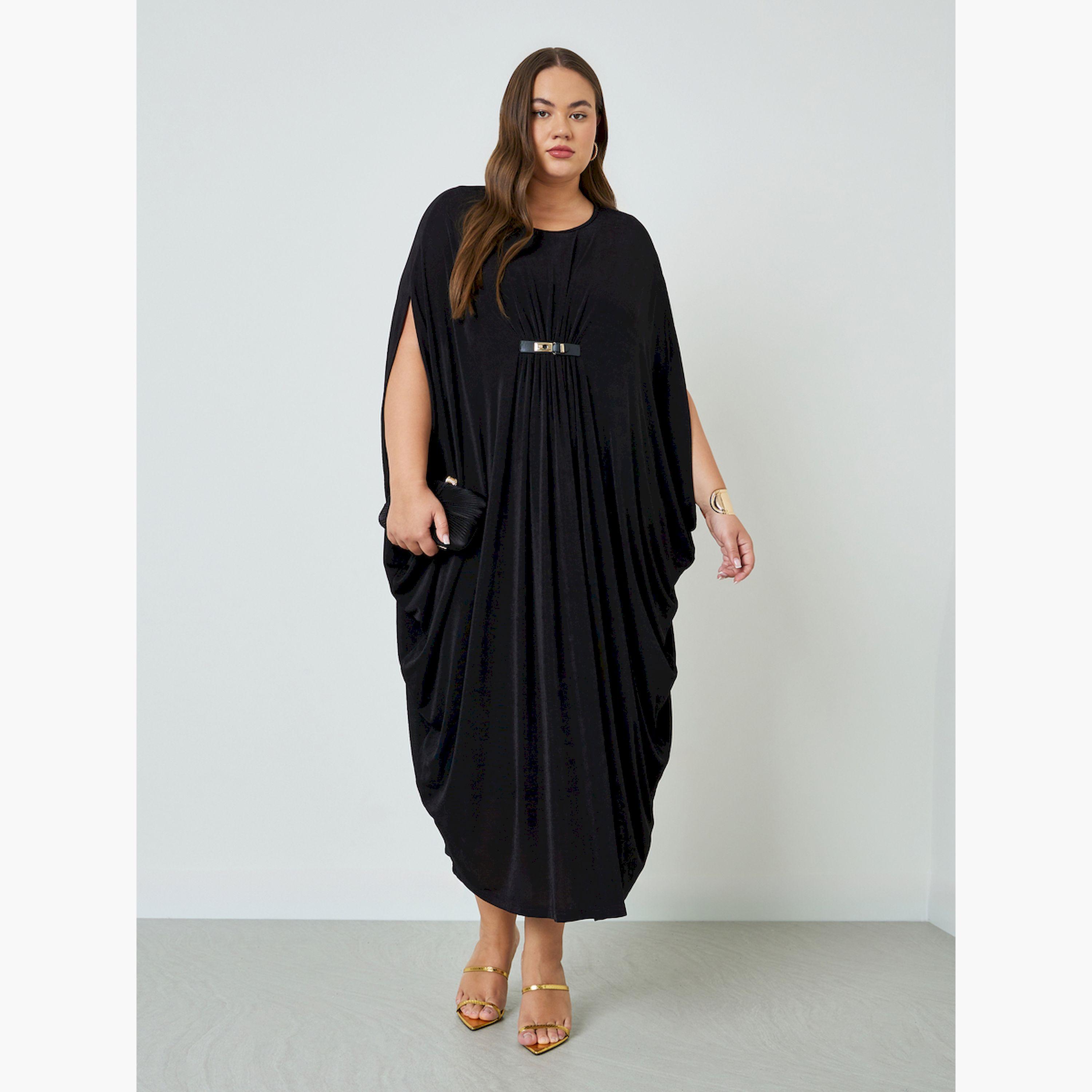 فستان طويل بمقاس كبير وطبقة علوية مع بلوزة كامي-women-clothing-dresses-image-3