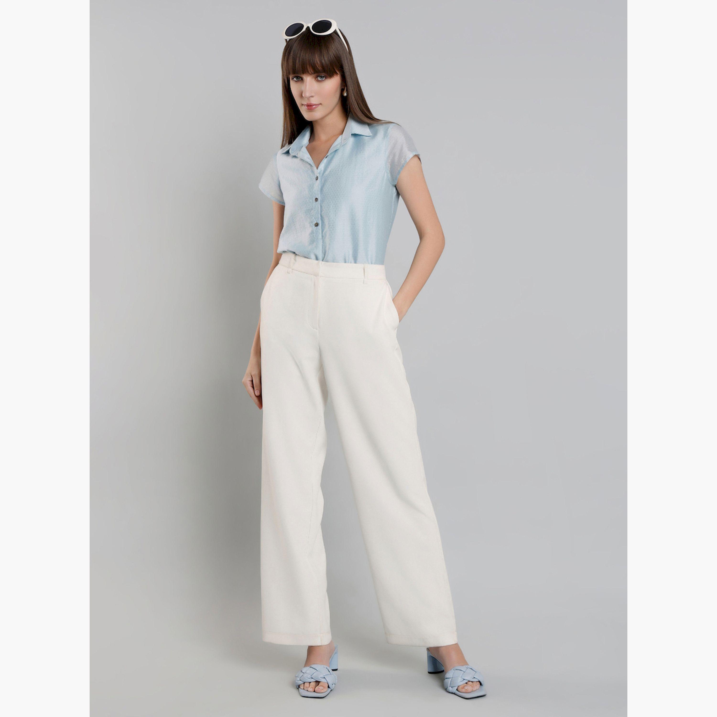 Mish X Styli Blue Short Sleeve Button-Down Top-women-clothing-shirtsandblouses-blouses-image-2
