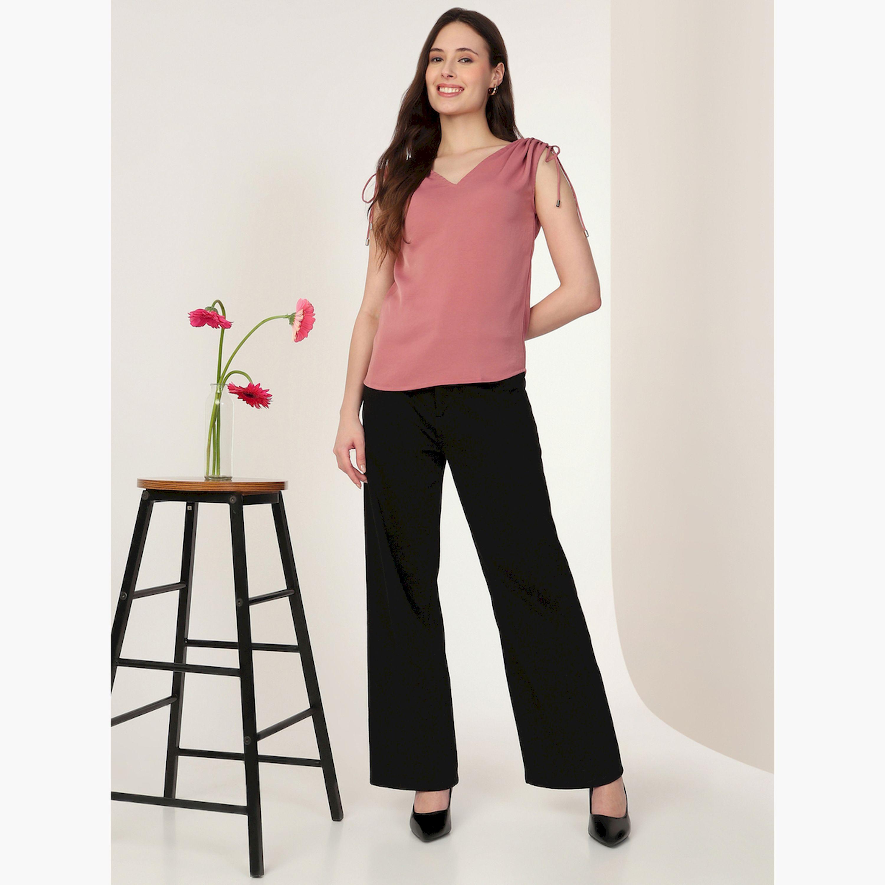 بلوزة وردية بلا أكمام بتفاصيل أربطة-women-clothing-shirtsandblouses-blouses-image-2
