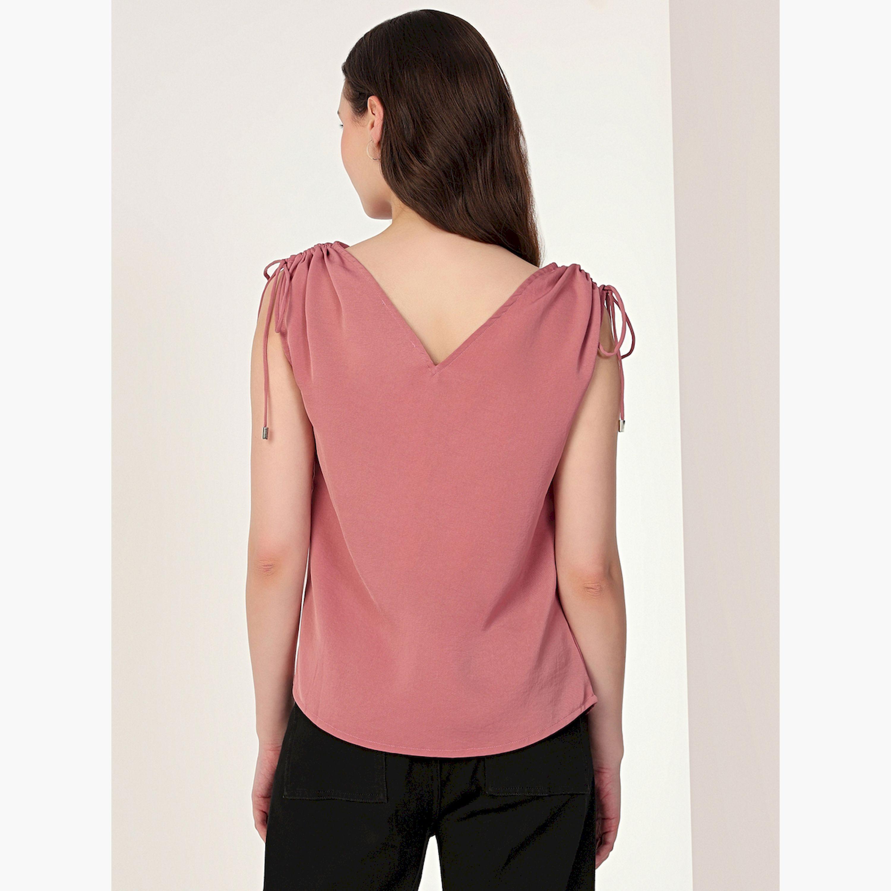بلوزة وردية بلا أكمام بتفاصيل أربطة-women-clothing-shirtsandblouses-blouses-image-5
