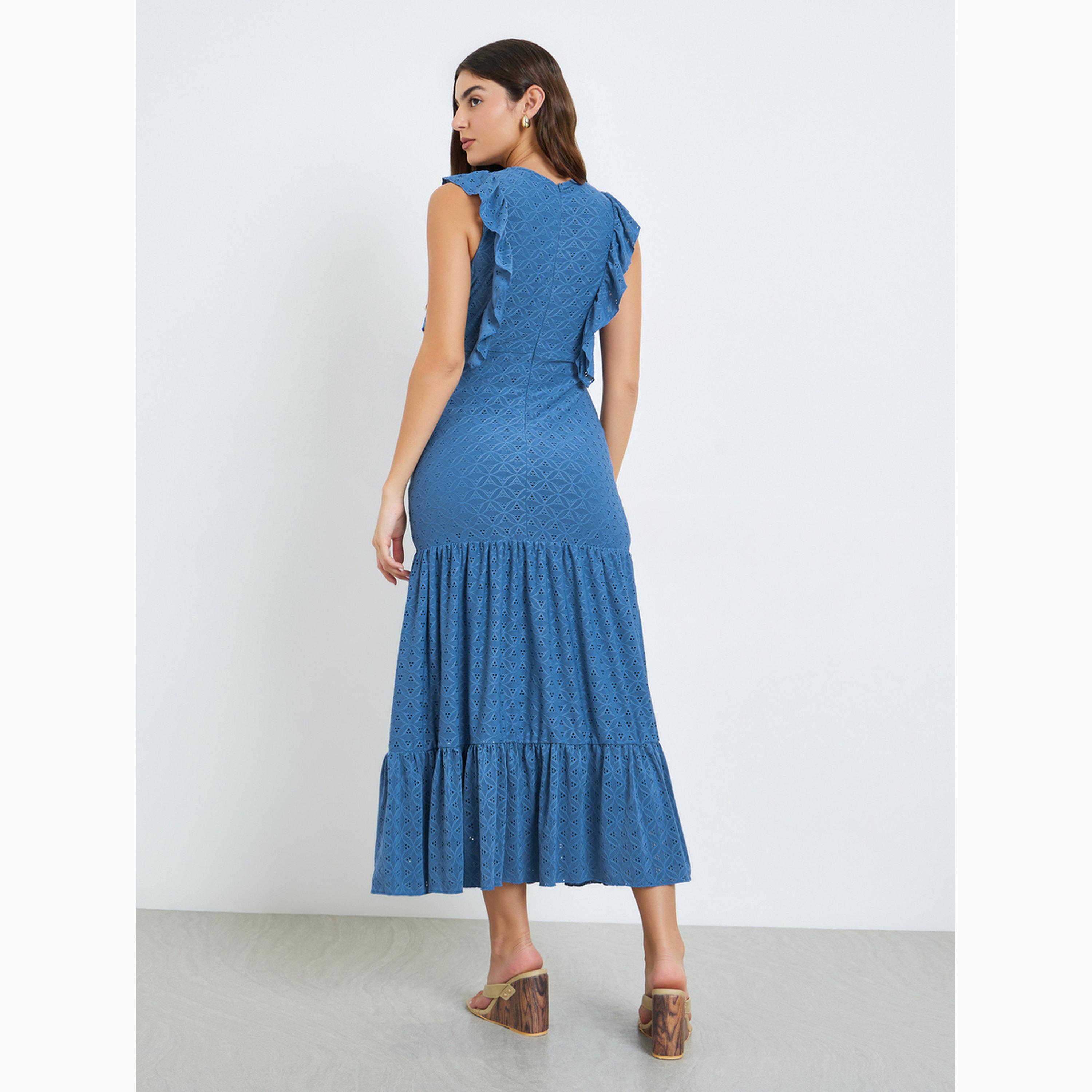 فستان طويل متعدد الطبقات وتفاصيل كشكش-women-clothing-dresses-image-4