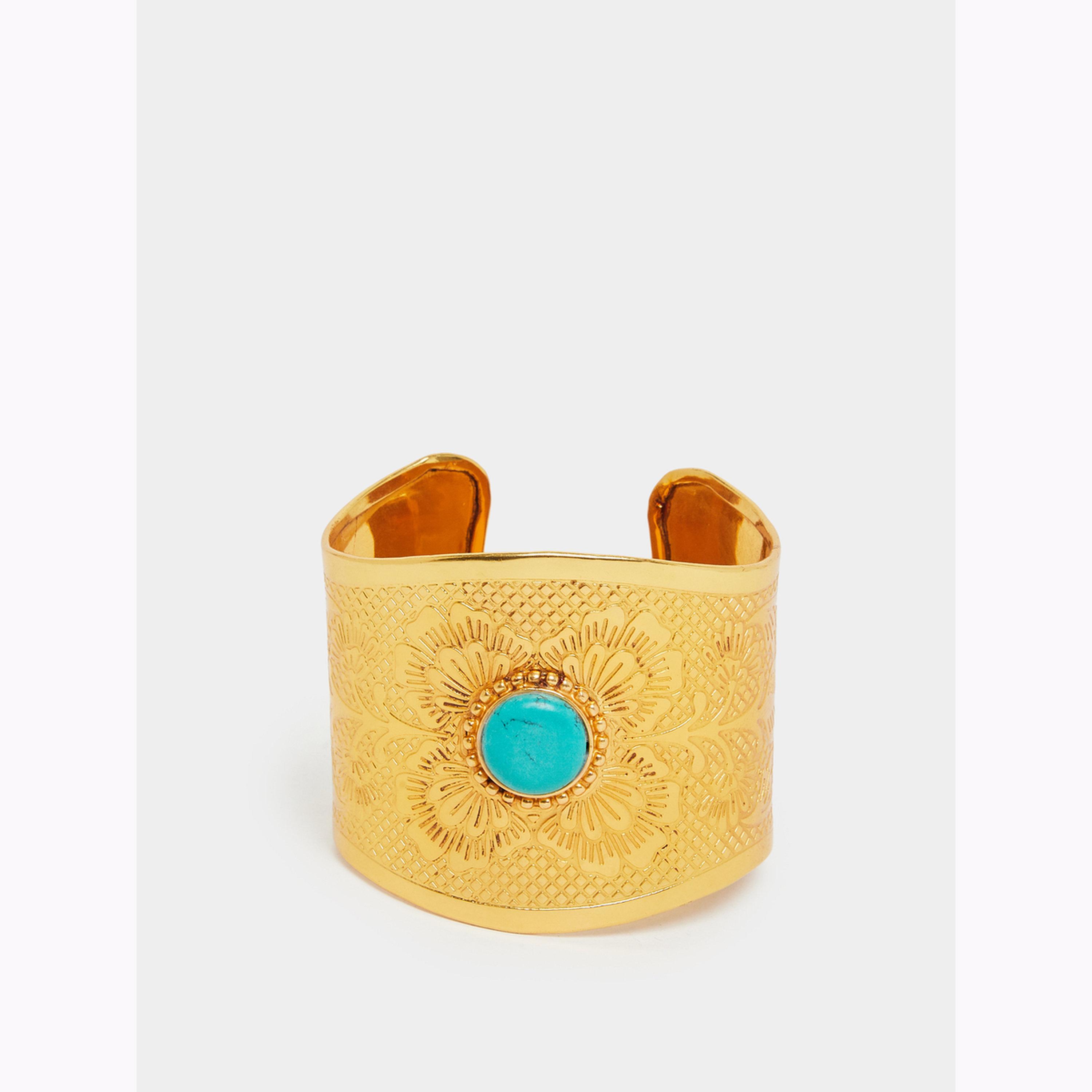 سوار مفتوح مع حجر فيروزي-women-watchesandjewellery-jewellery-banglesandbracelets-image-1