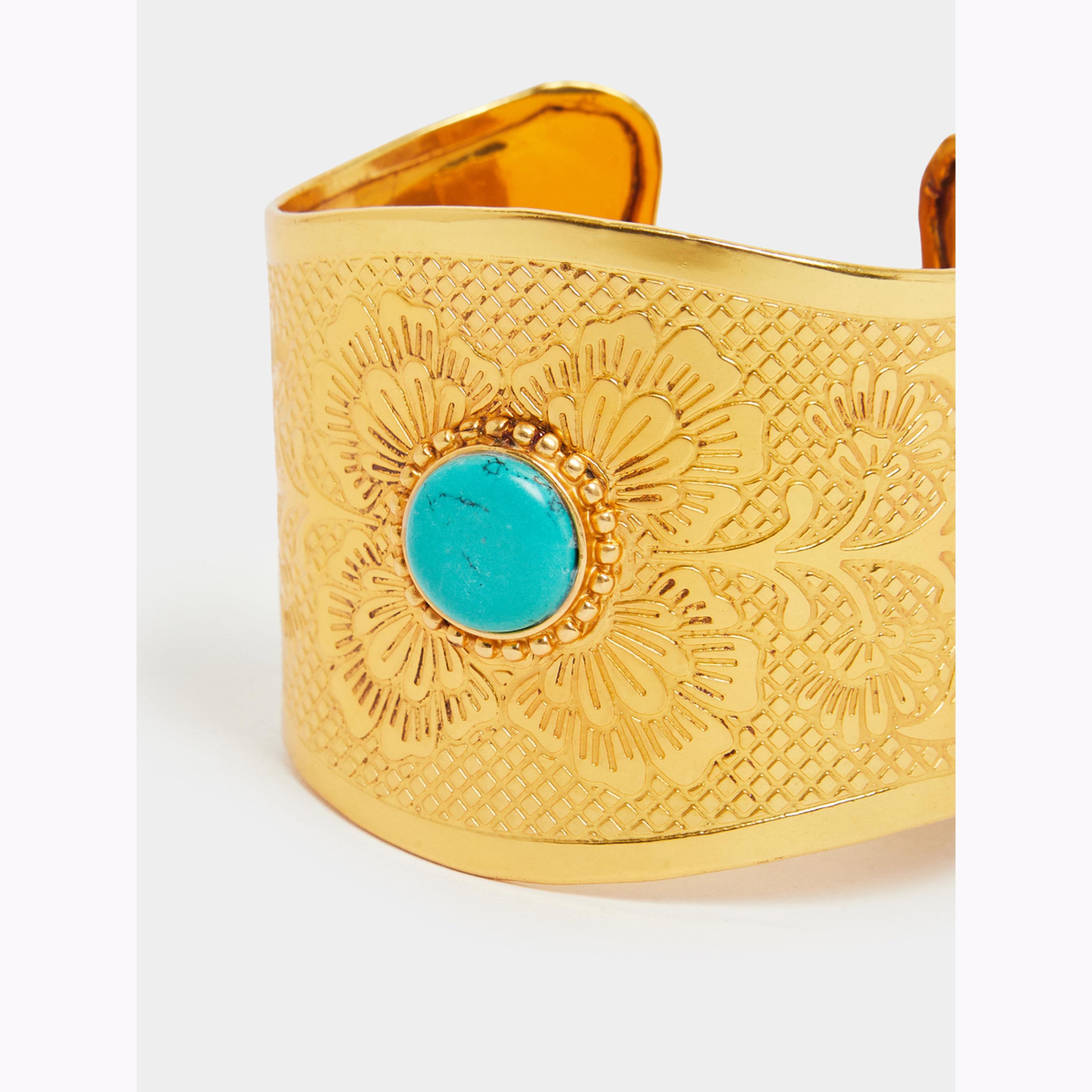 سوار مفتوح مع حجر فيروزي-women-watchesandjewellery-jewellery-banglesandbracelets-image-2