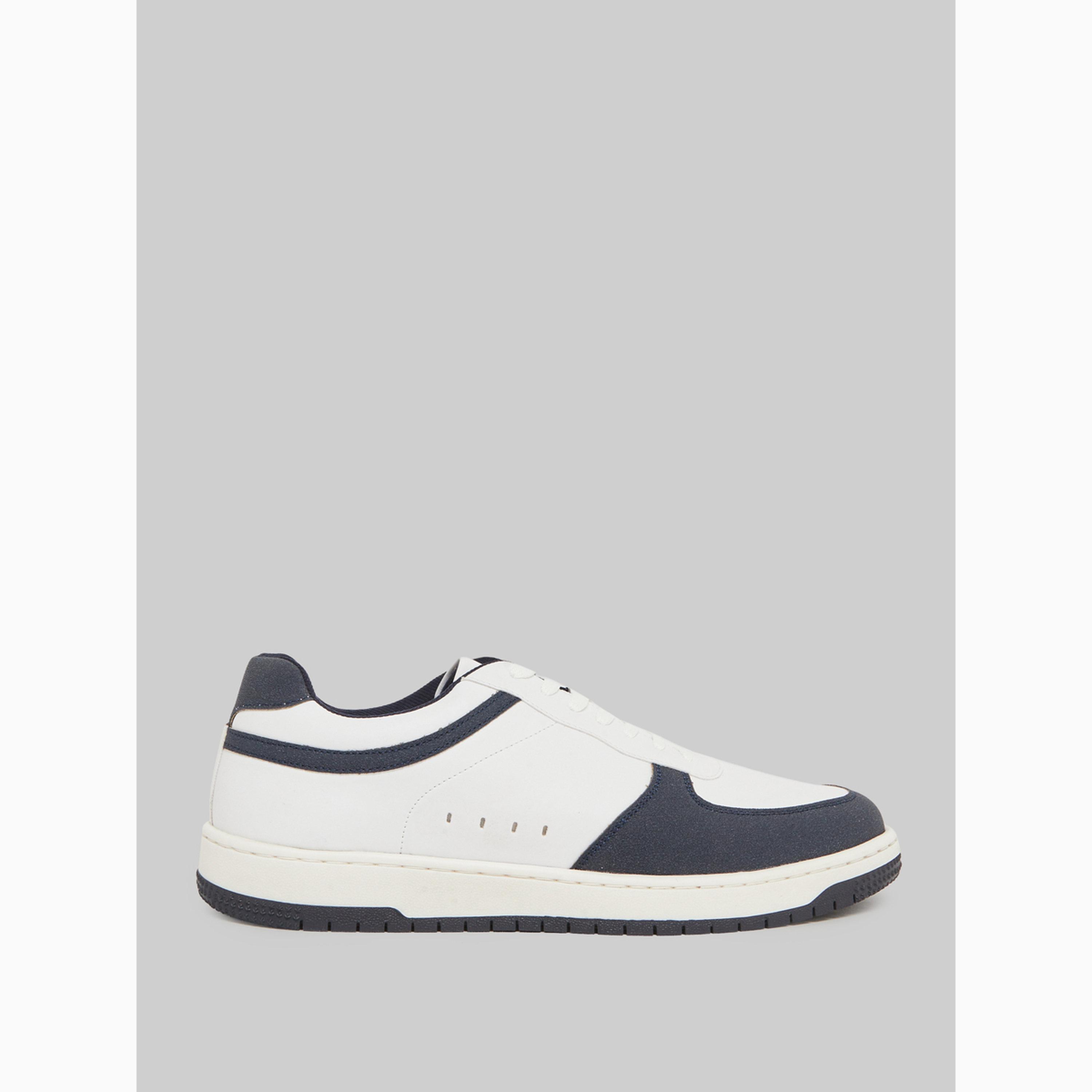 Styli Men White Leather Low-Top Sneakers-men-shoes-sneakers-image-2