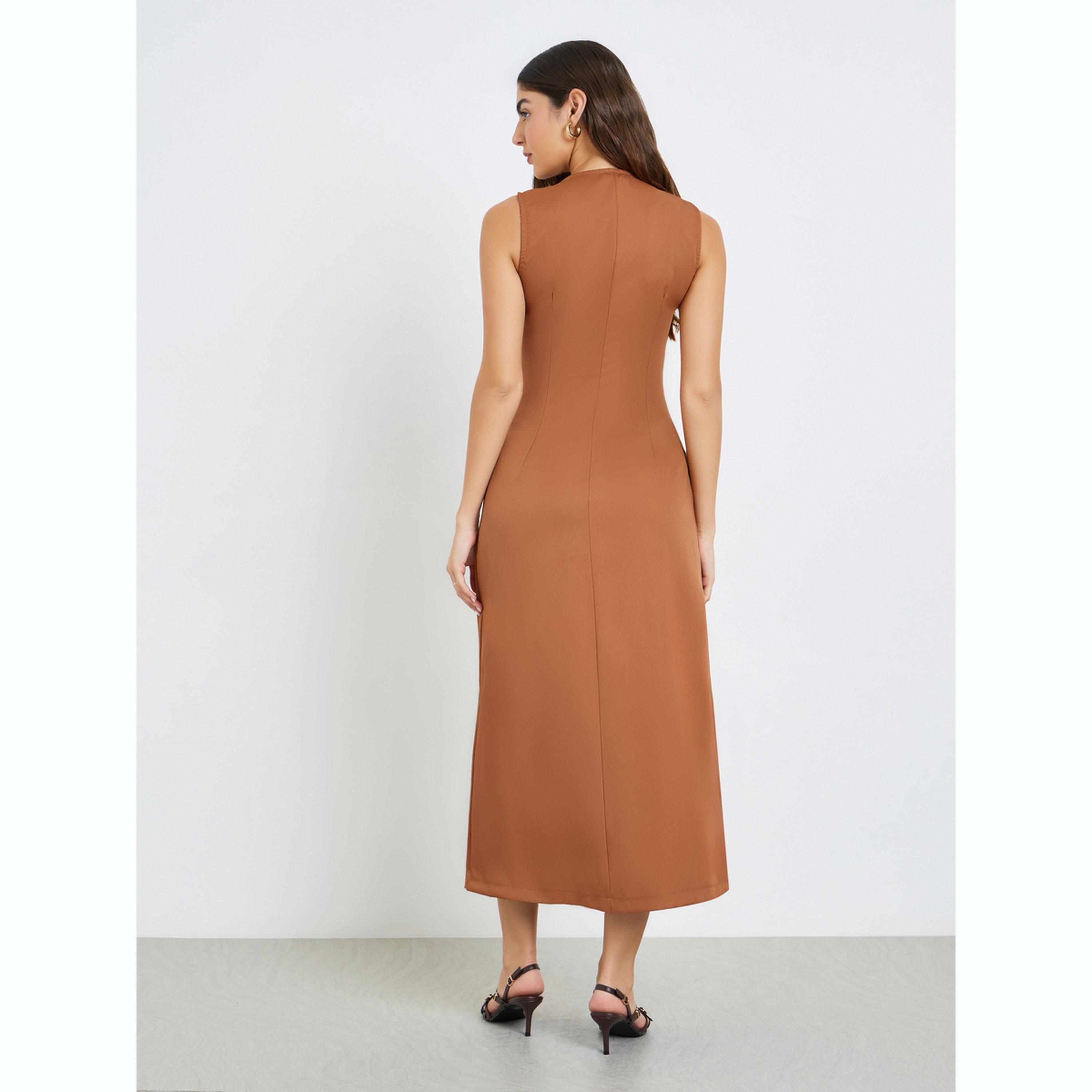 فستان طويل بلا أكمام وتفاصيل أزرار-women-clothing-dresses-image-4