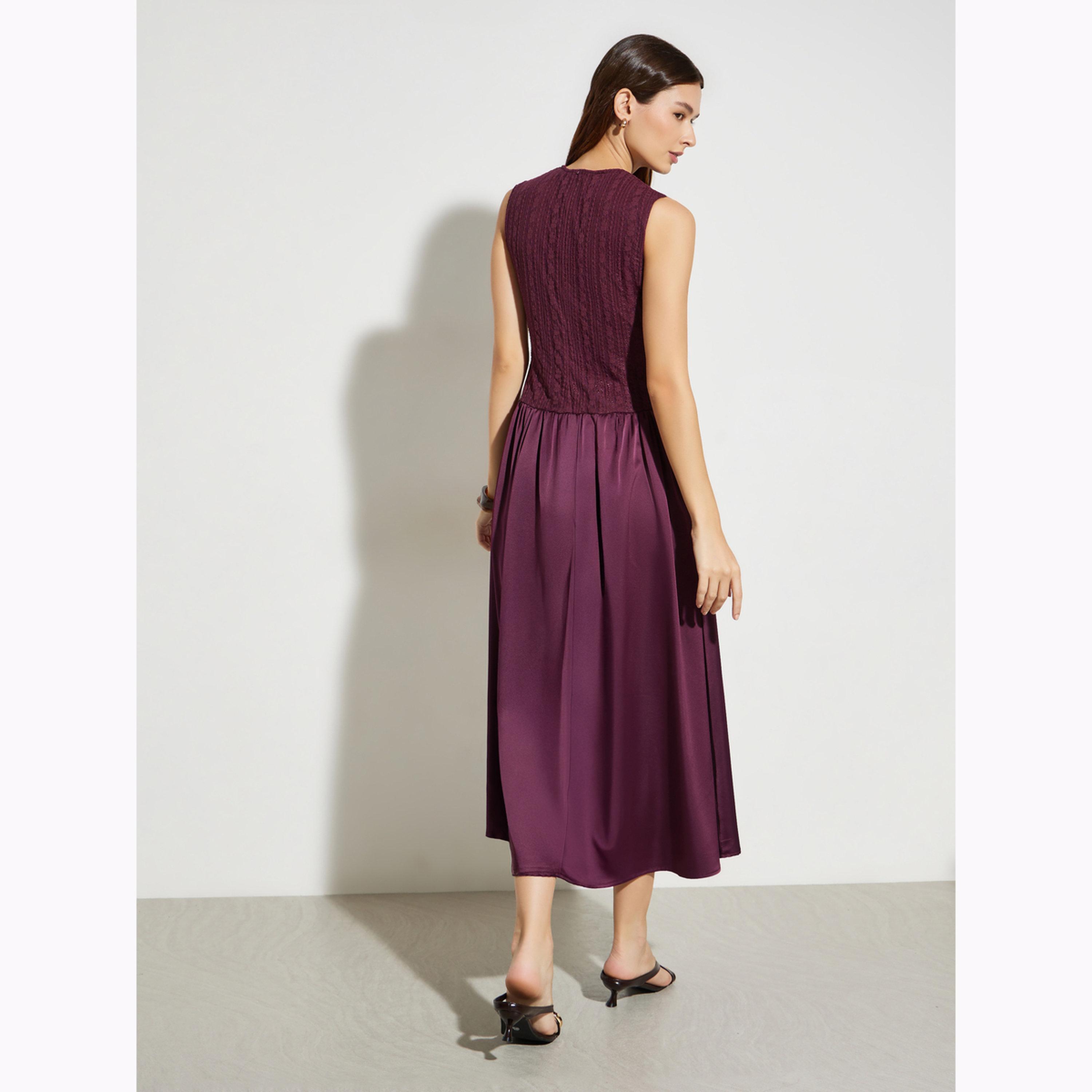 فستان طويل بدون أكمام بأجزاء دانتيل-women-clothing-dresses-image-4