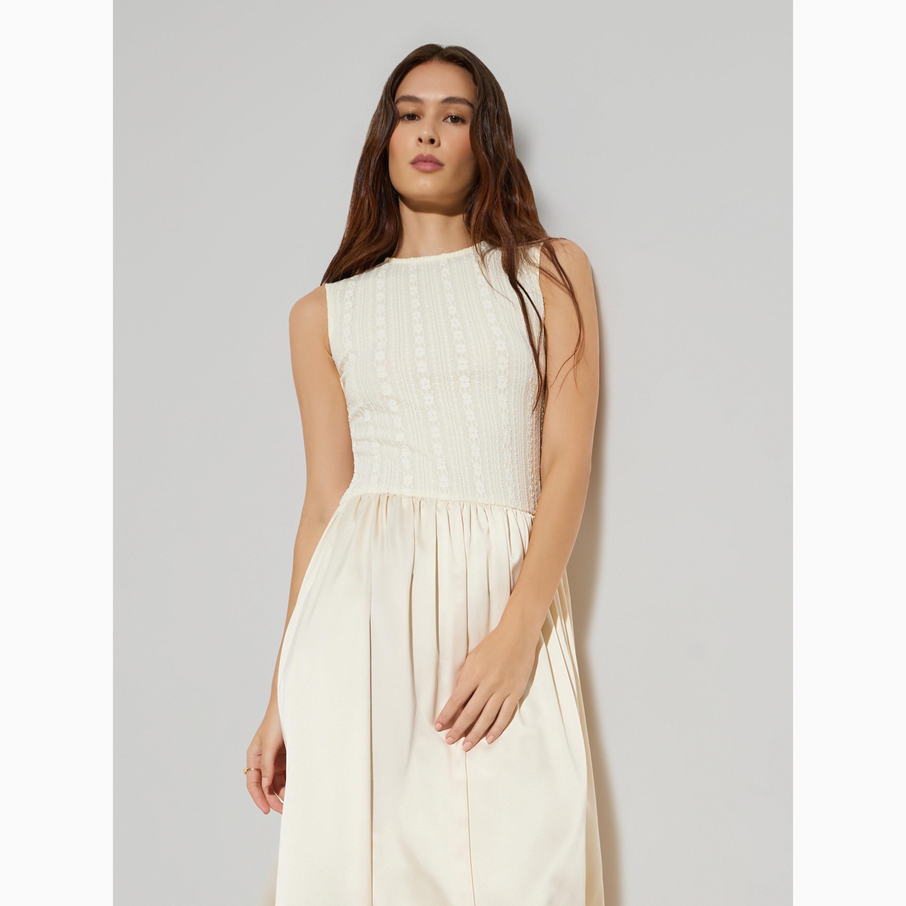 فستان طويل بدون أكمام بأجزاء دانتيل-women-clothing-dresses-image-2