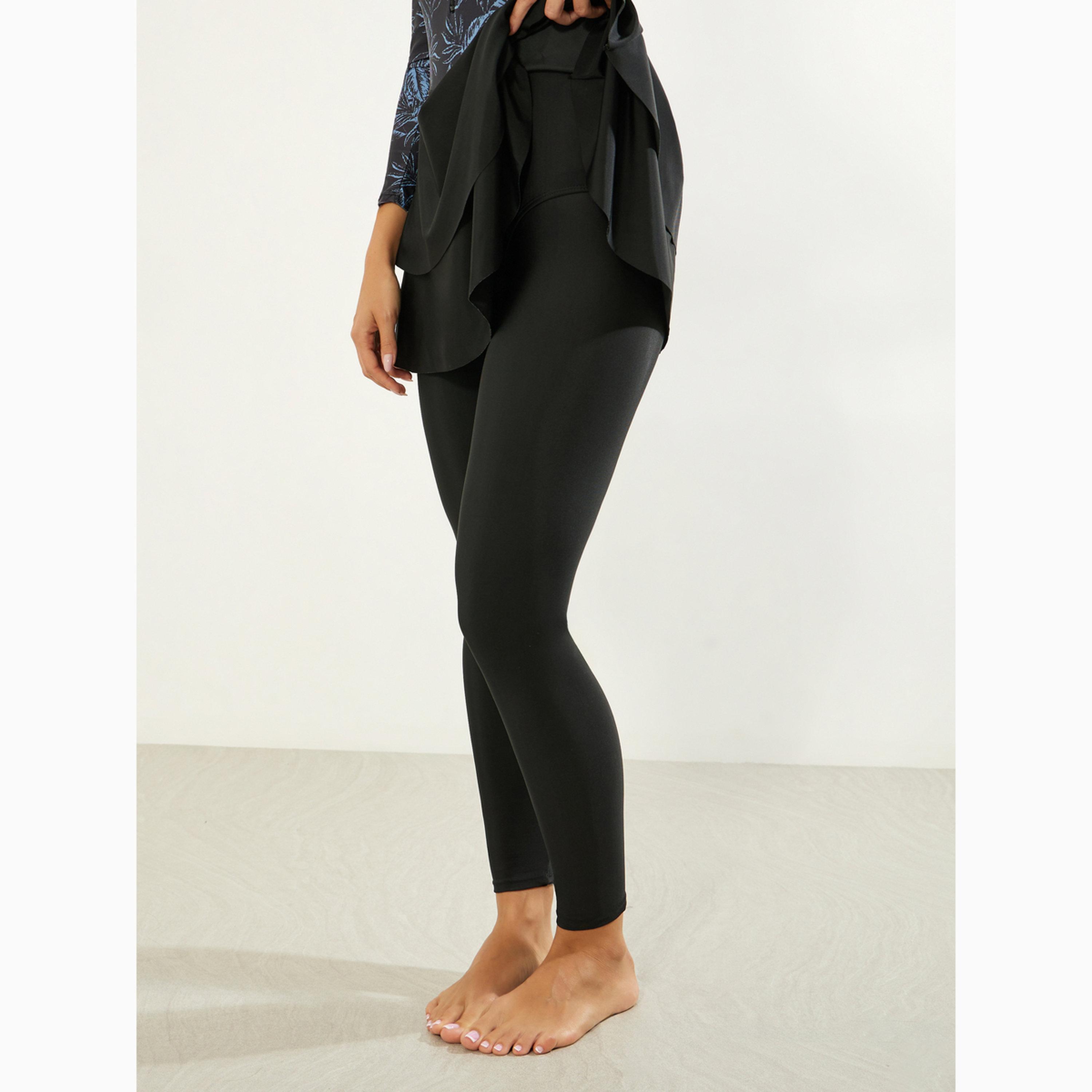 Styli Pack of 2 - Leaf Print Half-Zip Burkini and Leggings Set-women-clothing-swimandbeach-swim-burkinis-image-4