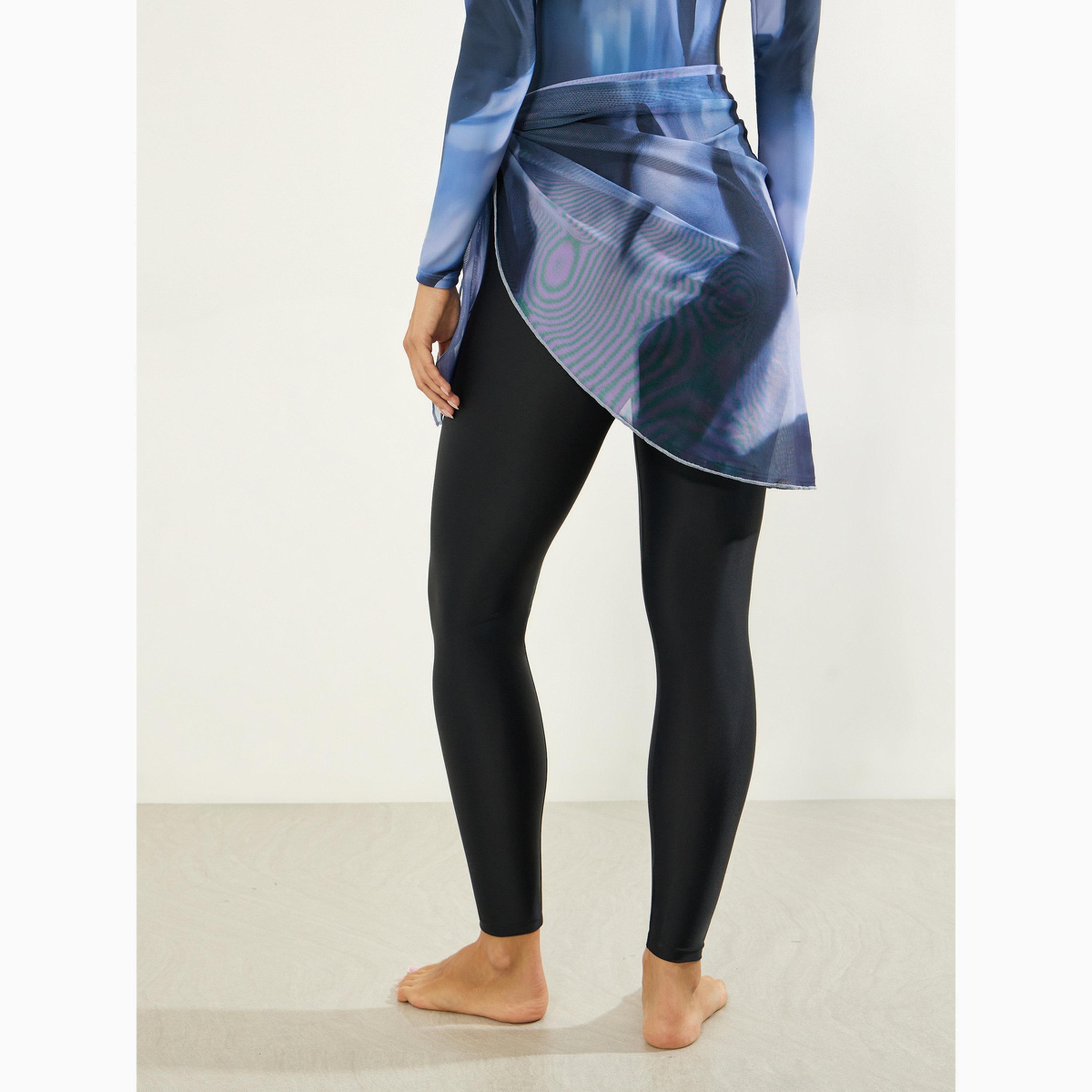 Styli Pack of 2 - Marble Print One Piece Burkini and Chiffon Wrap Skirt-women-clothing-swimandbeach-swim-burkinis-image-6