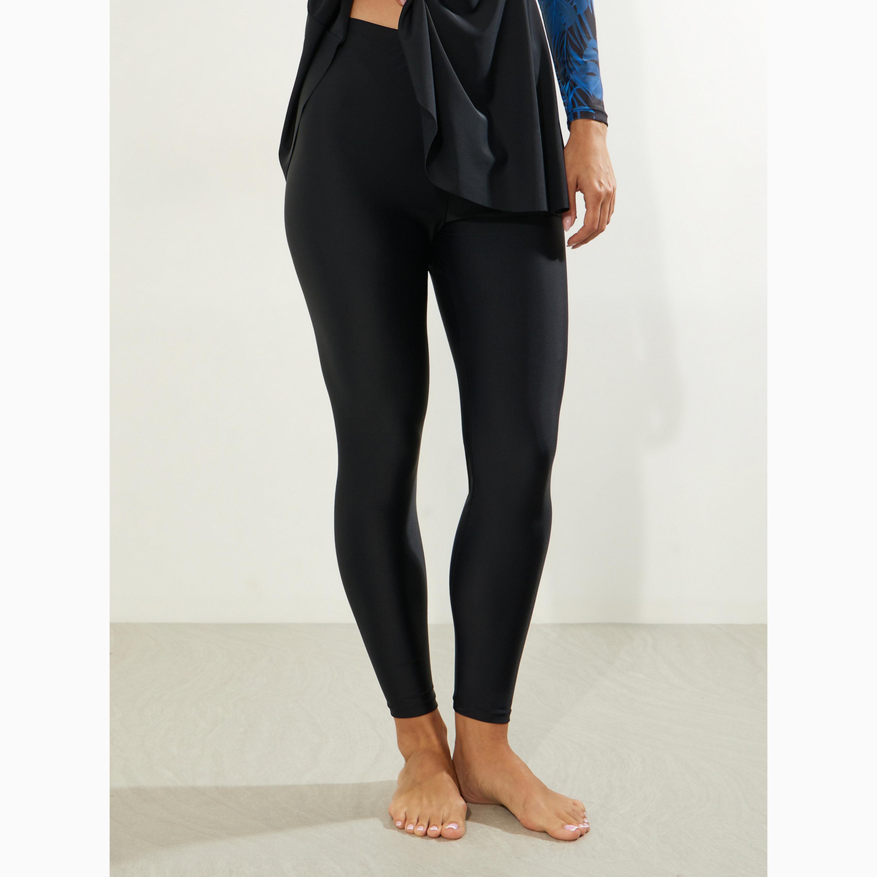 Styli Pack of 2 - Palm Leaf Print Raglan Sleeve Burkini and Leggings Set-women-clothing-swimandbeach-swim-burkinis-image-4