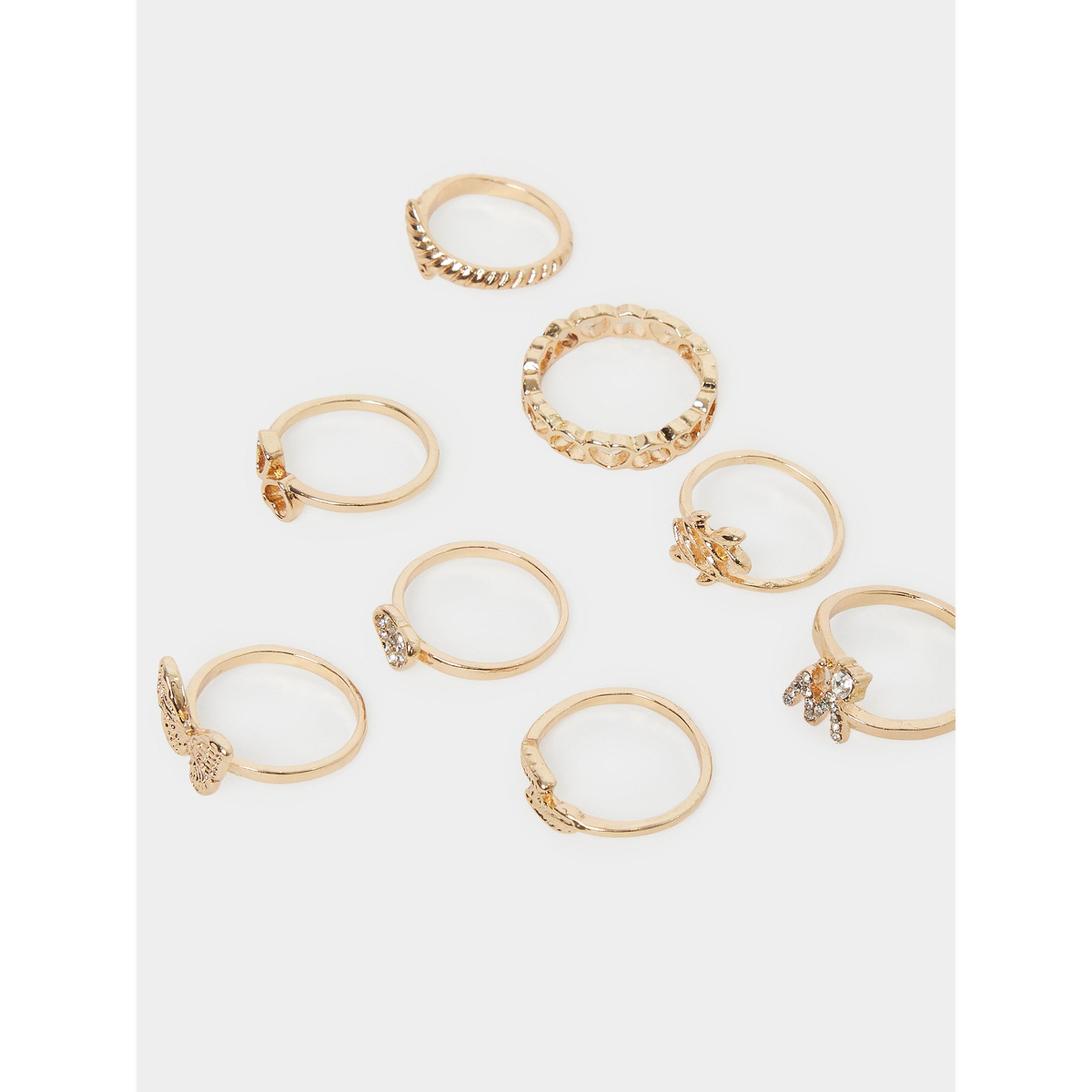 مجموعة من 8 خواتم مزينة-women-watchesandjewellery-jewellery-rings-image-3