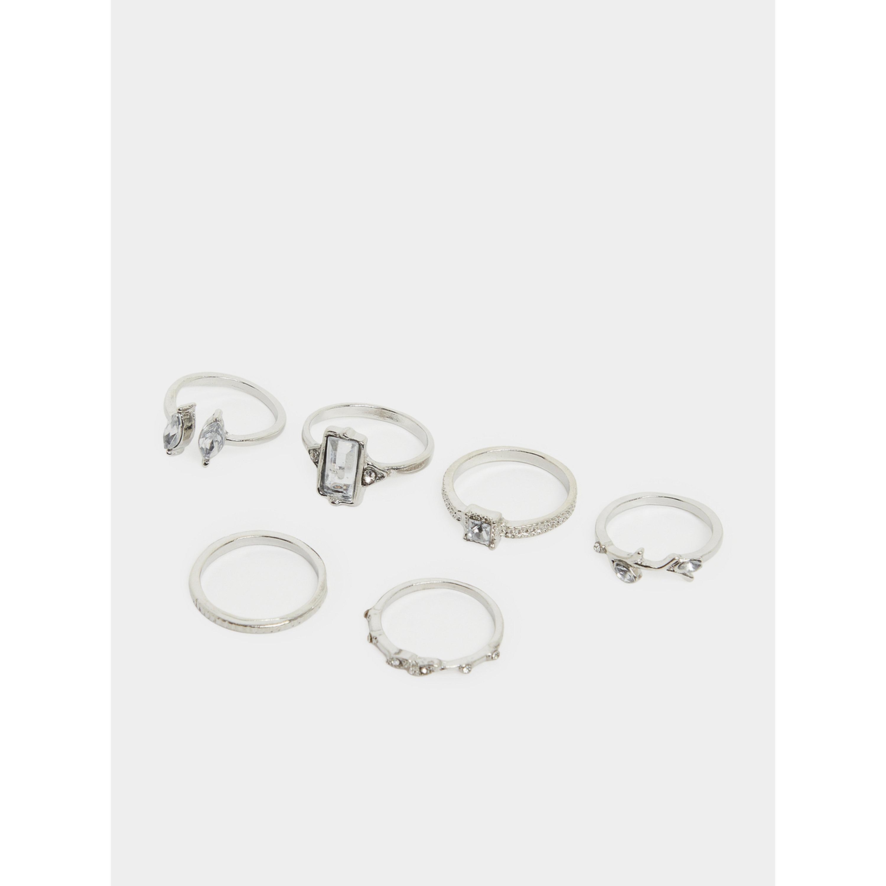 Styli Pack of 6 - Embellished Rings-women-watchesandjewellery-jewellery-rings-image-1