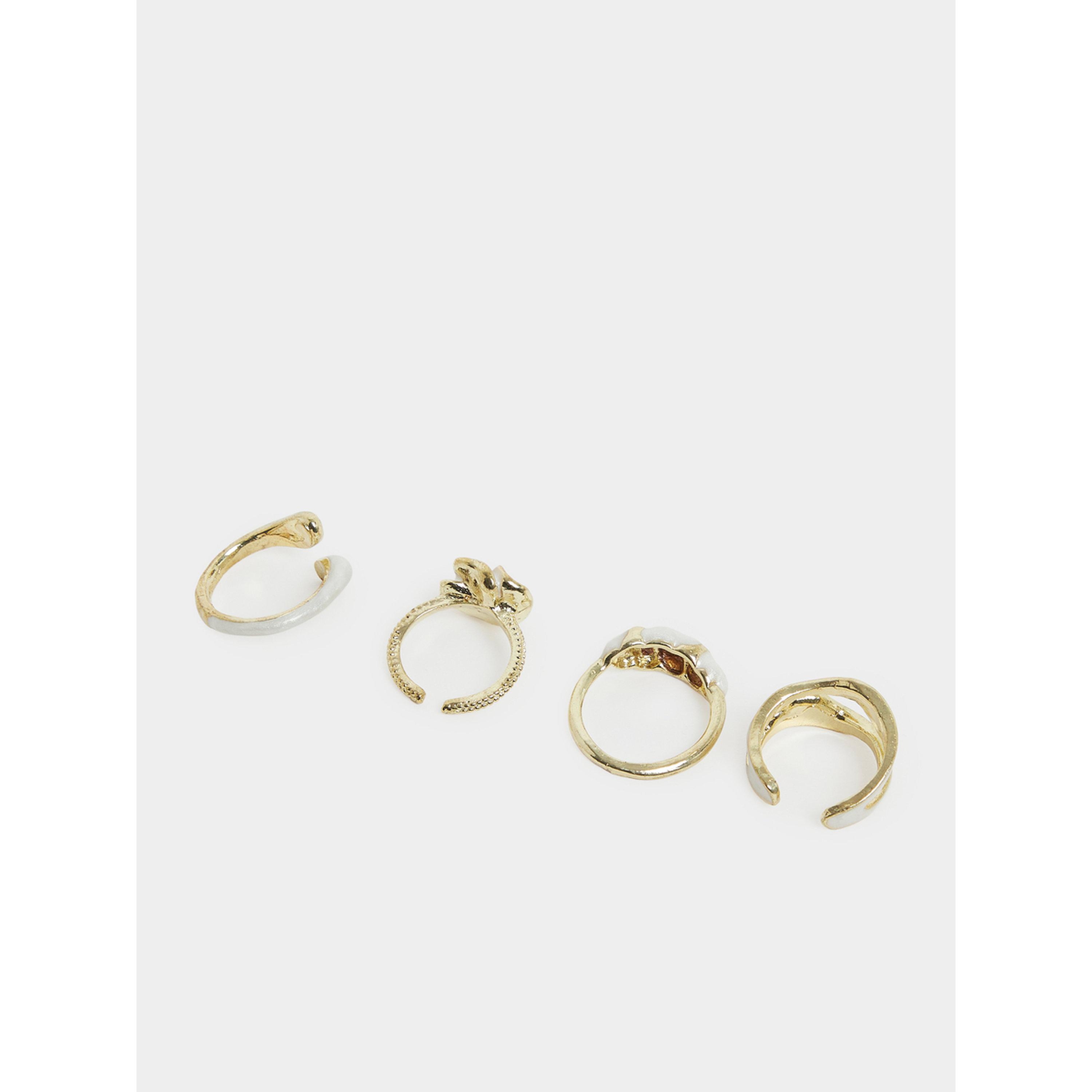 مجموعة من 4 خواتم بارزة-women-watchesandjewellery-jewellery-rings-image-2