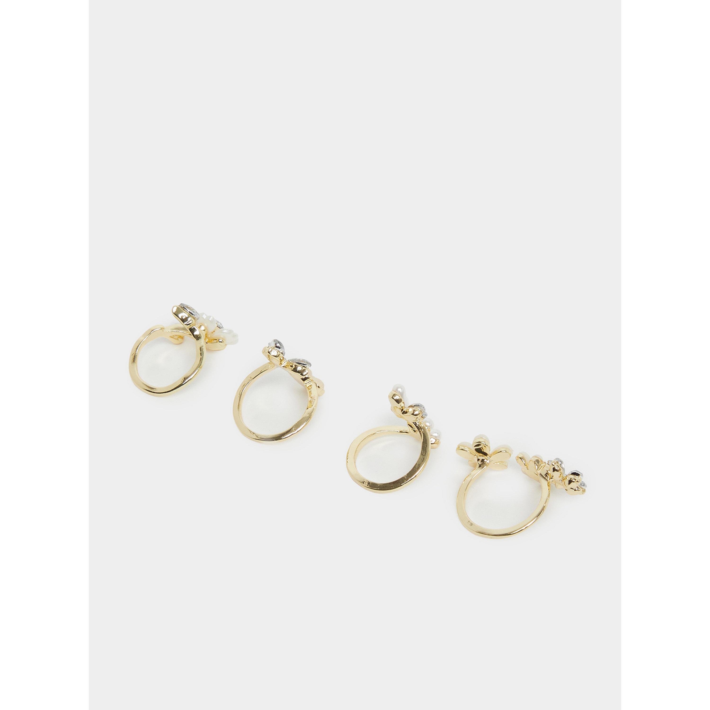 Styli Pack of 4 - Embellished Floral Rings-women-watchesandjewellery-jewellery-rings-image-3
