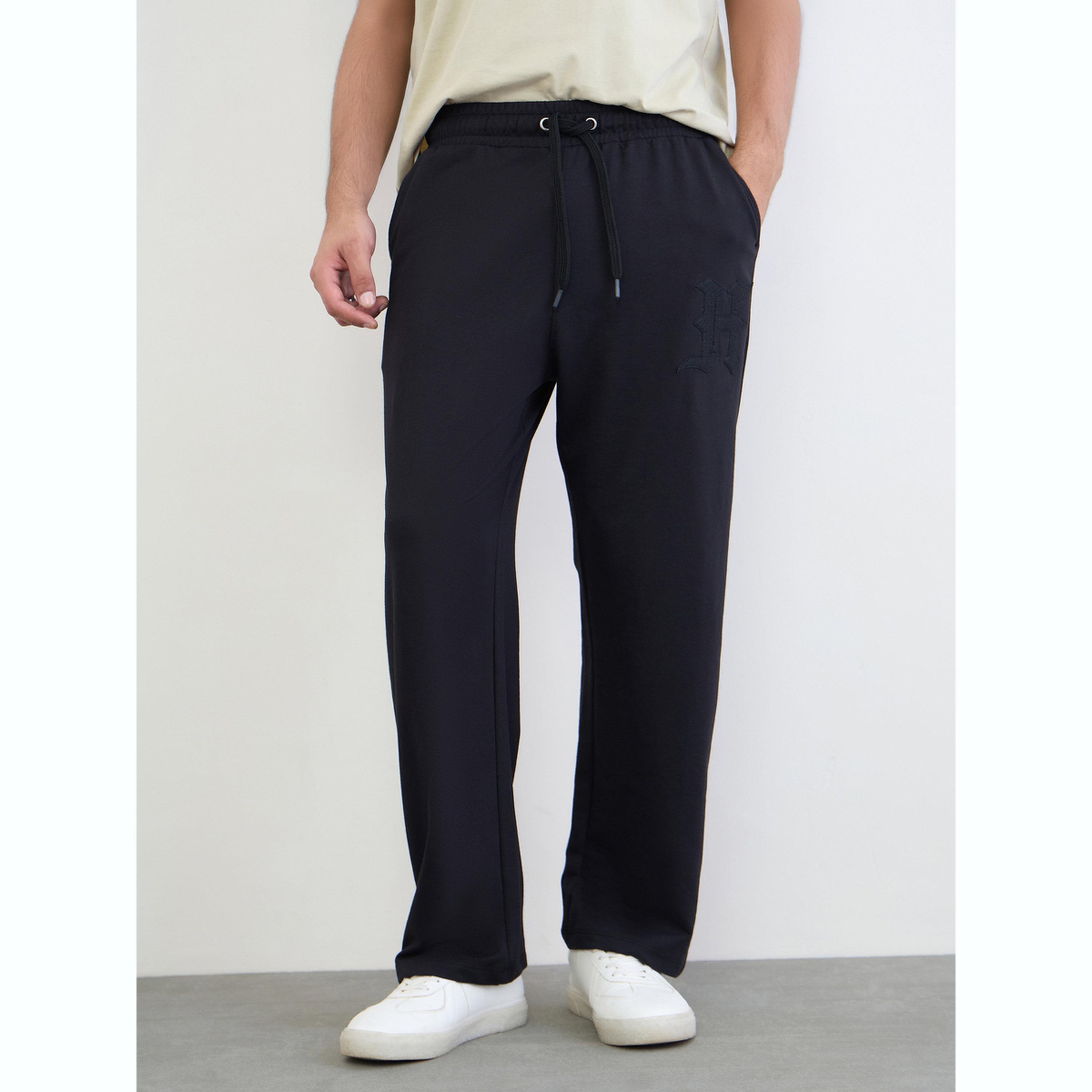 جوغر واسع مريح بتطريز زينة-men-clothing-bottoms-joggers-image-1