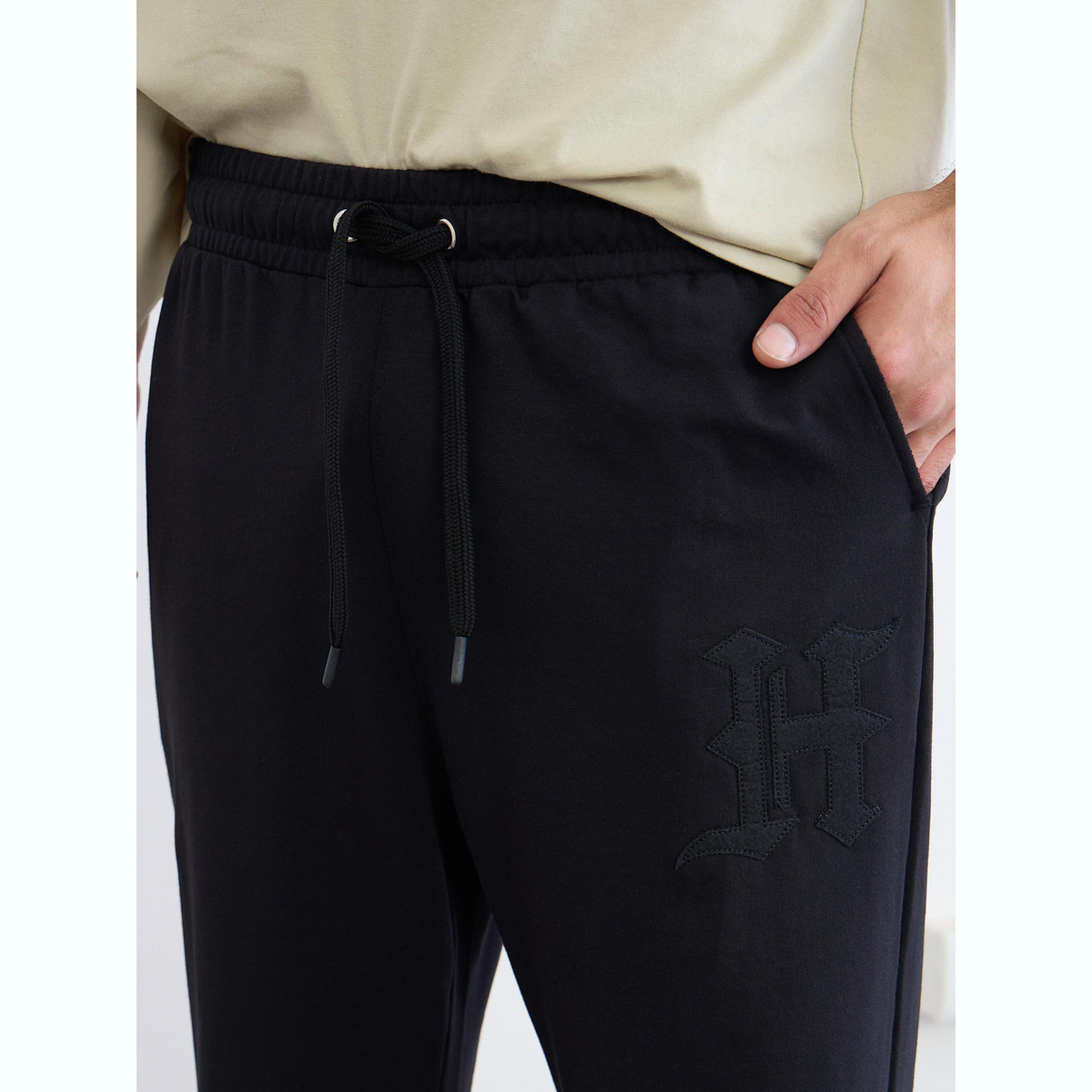 Styli Men Applique Embroidery Oversized Joggers-men-clothing-bottoms-joggers-image-3