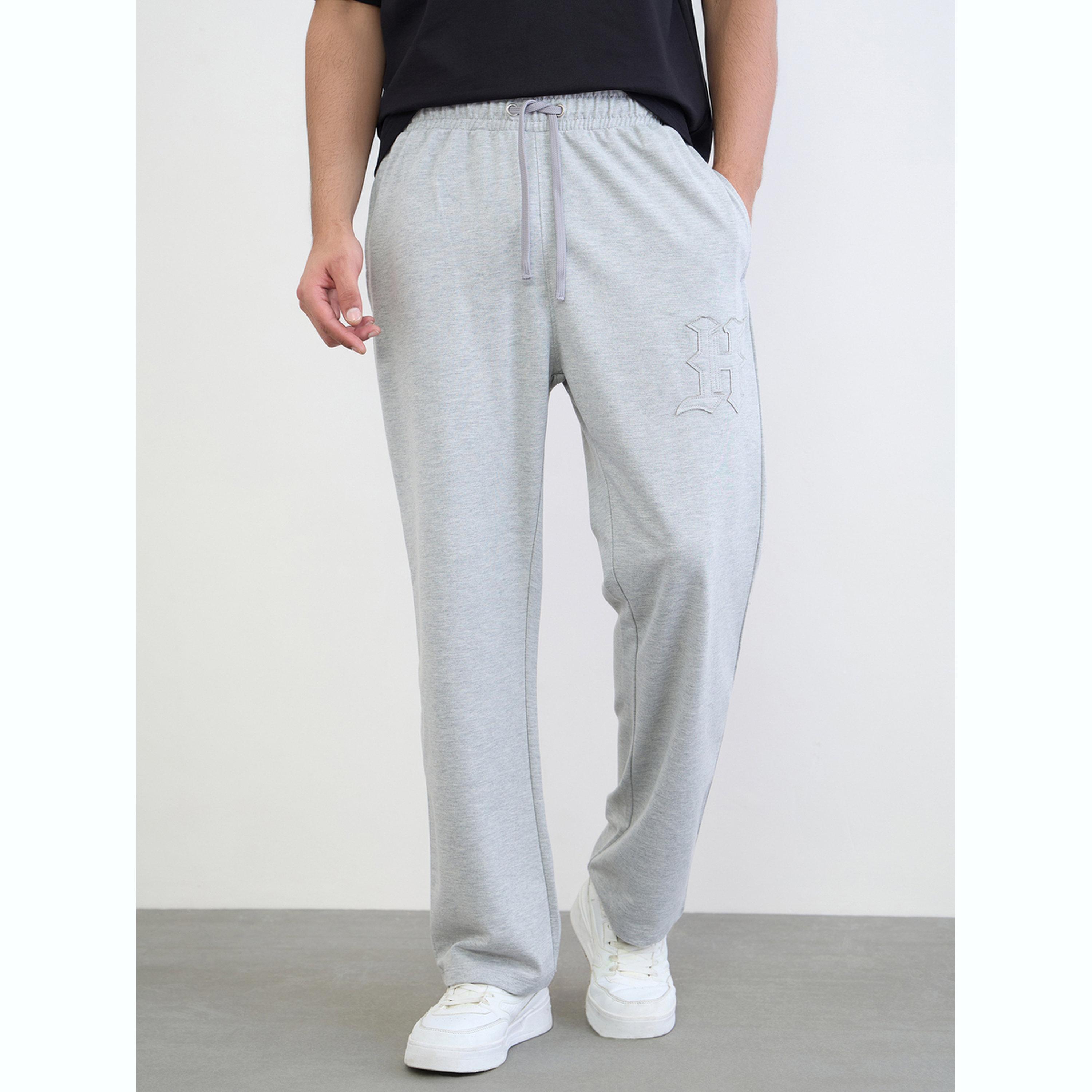 Styli Men Applique Embroidery Oversized Joggers-men-clothing-bottoms-joggers-image-1