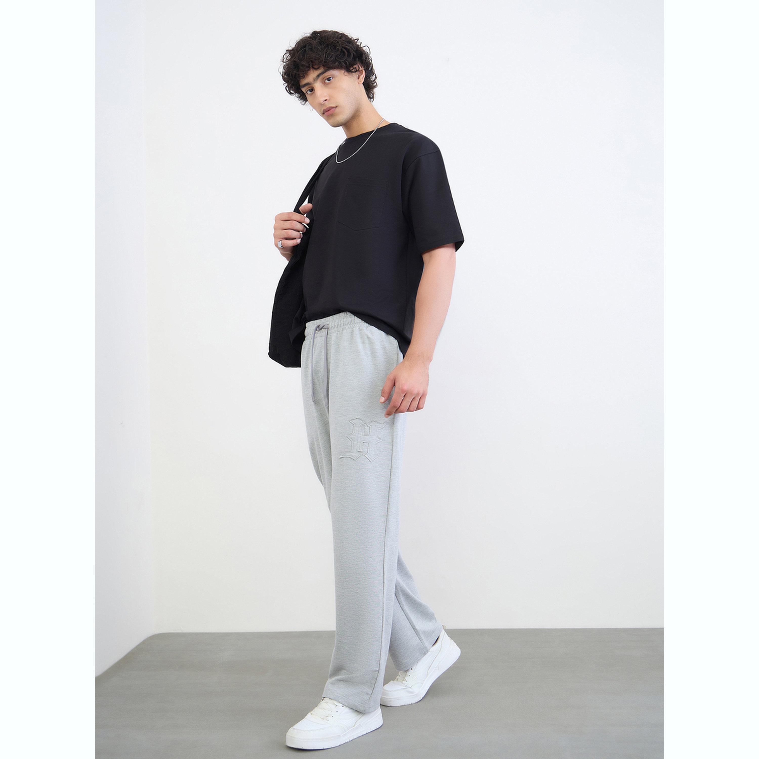 Styli Men Applique Embroidery Oversized Joggers-men-clothing-bottoms-joggers-image-2
