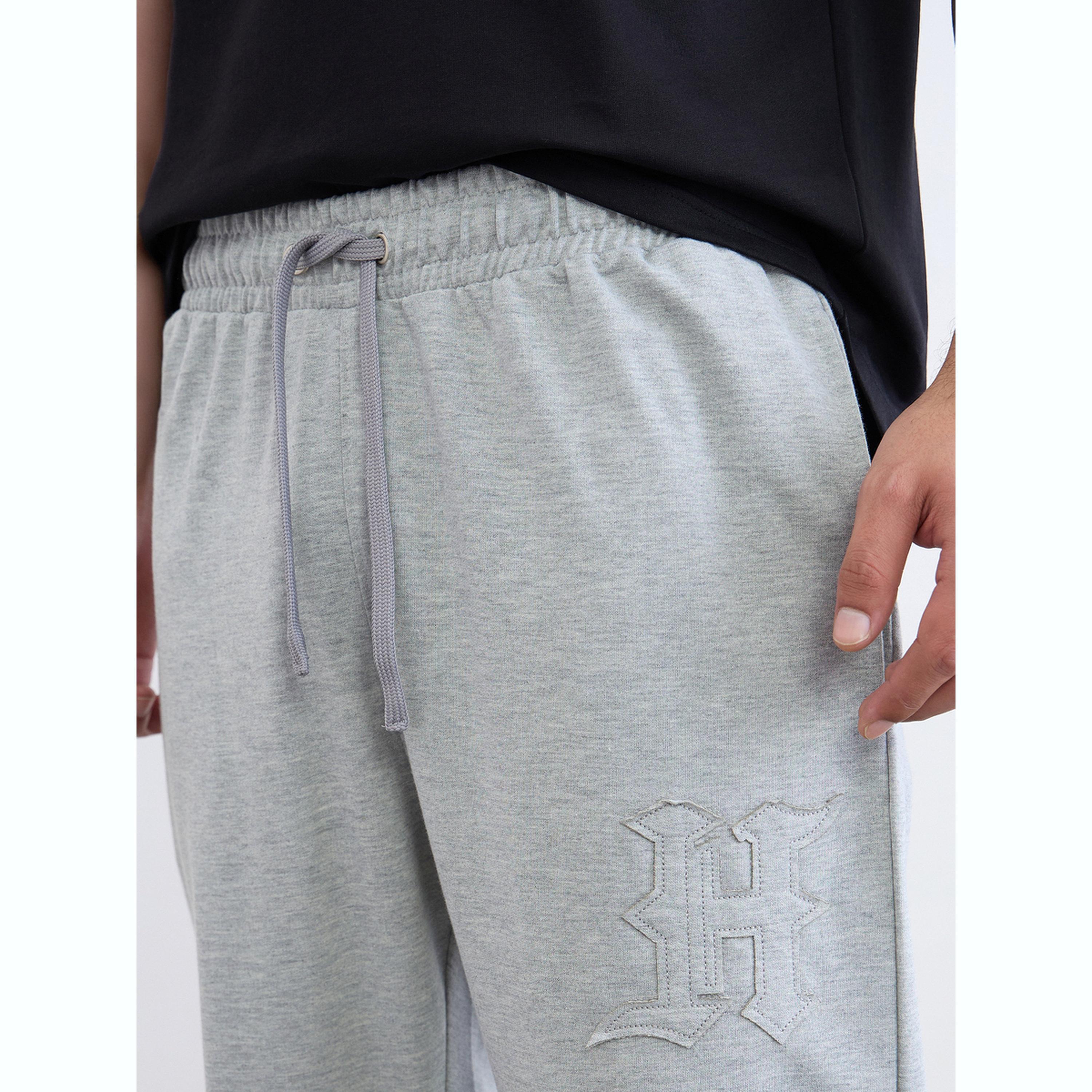 Styli Men Applique Embroidery Oversized Joggers-men-clothing-bottoms-joggers-image-3