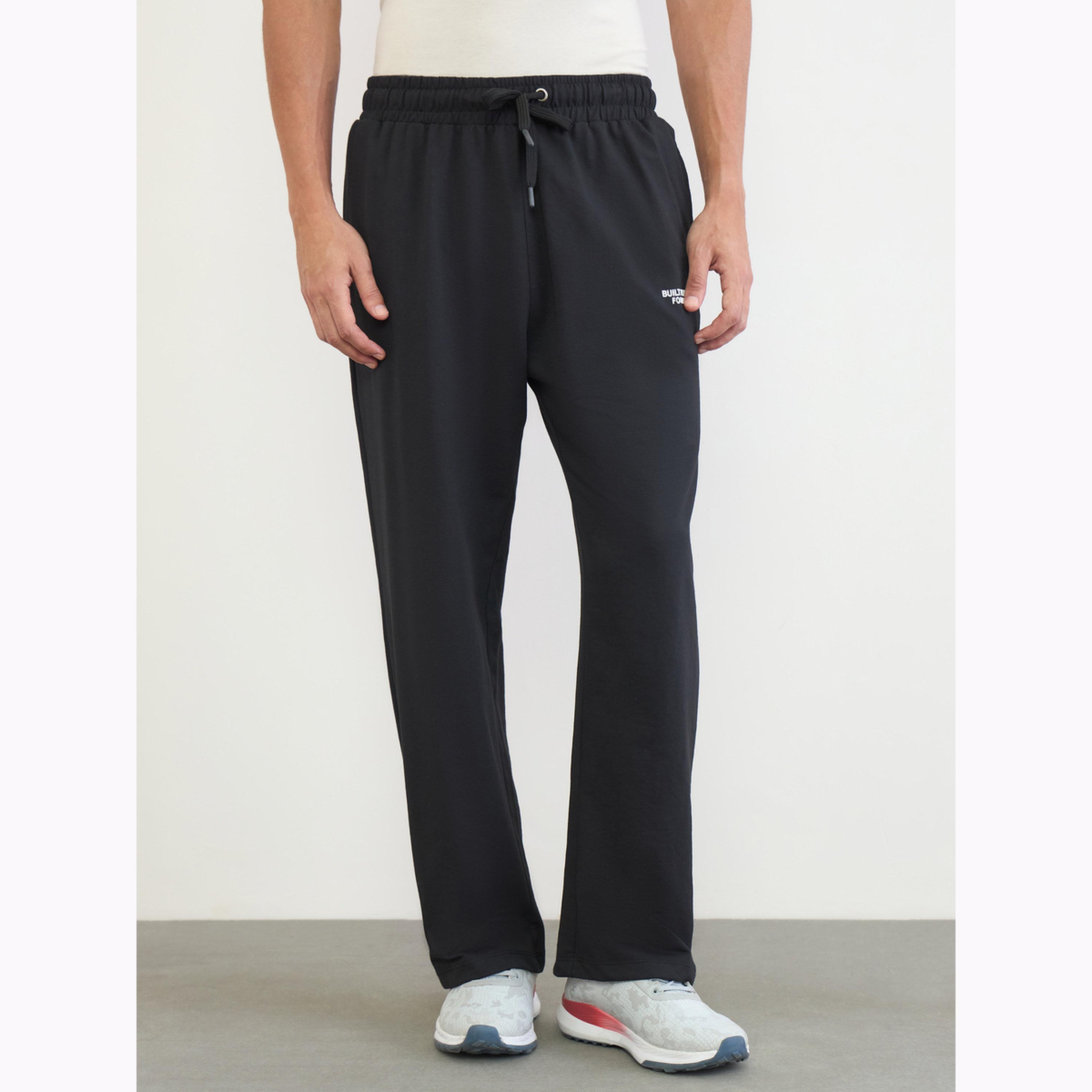 جوغر بقصة واسعة وطبعة شعار للرجال-men-clothing-bottoms-joggers-image-1