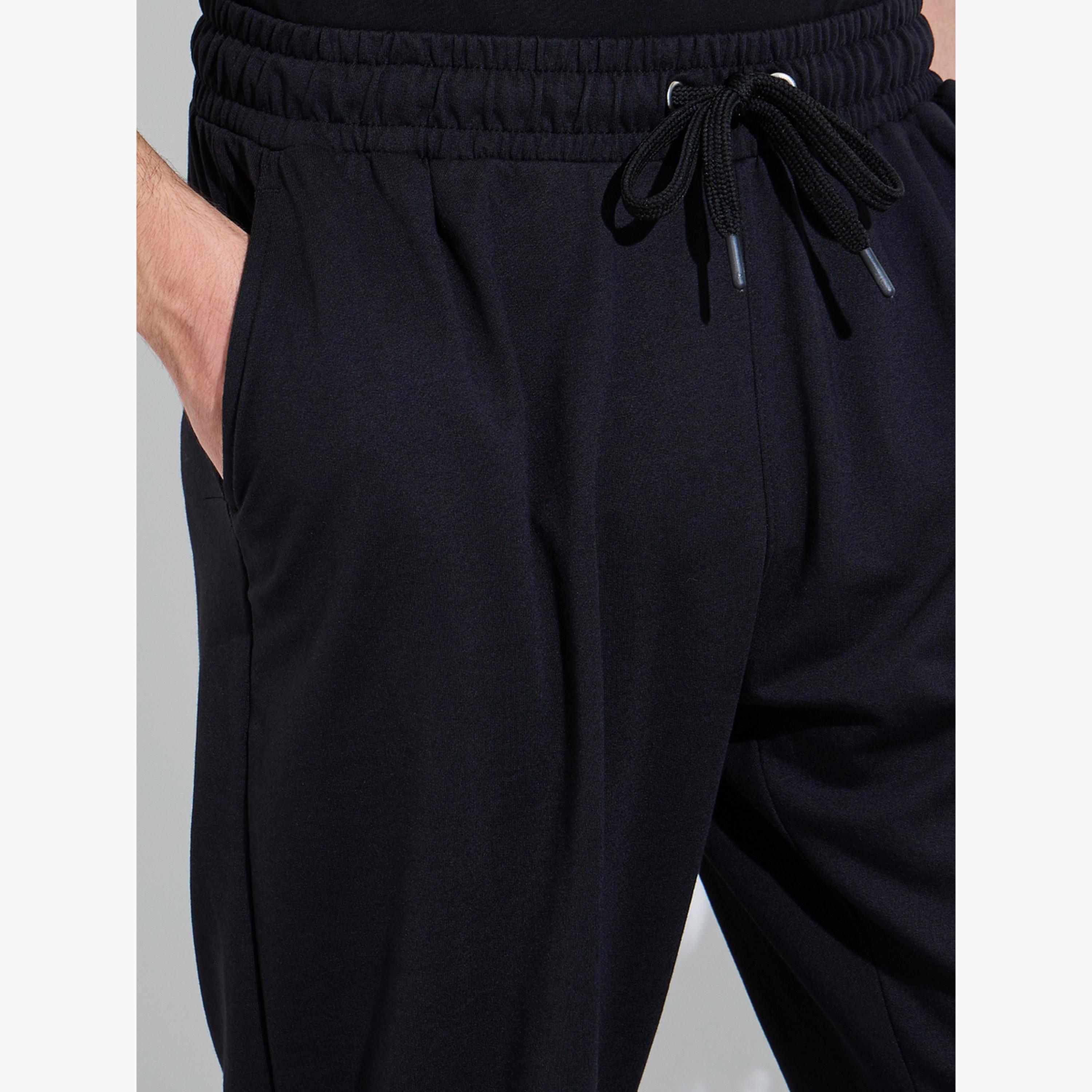 بنطال جوغر بقصة مستقيمة وخيط سحب مزيج قطن للرجال-men-clothing-bottoms-joggers-image-3